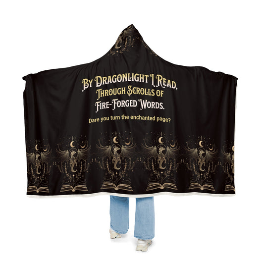 Hooded Blanket, Cozy Reading Blanket, Snuggle Blanket Gift, Book Lover Throw, Funny Bookish Hoodie