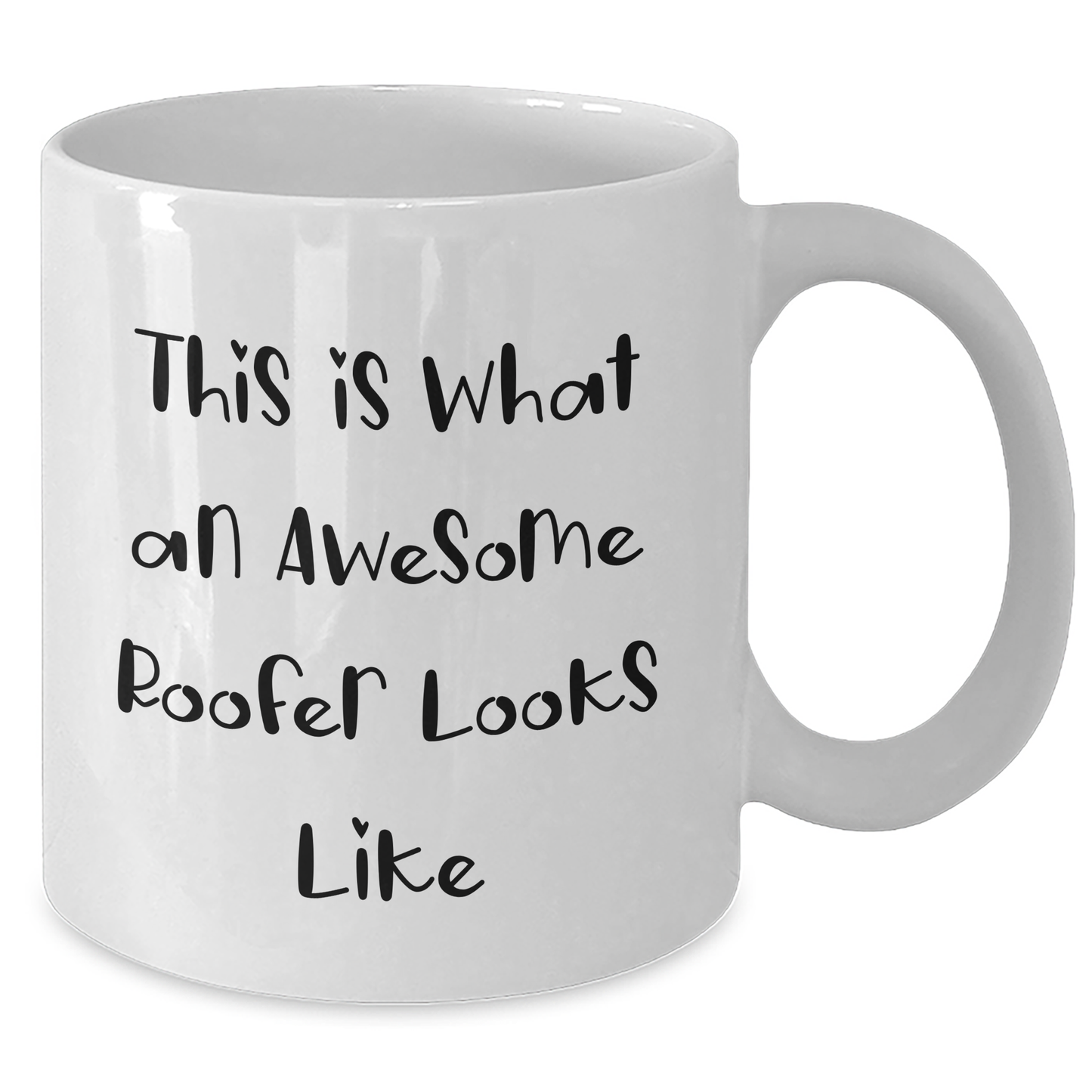 Funny Roofer Gifts for Men, White Coffee Mug - 'This Is What An Awesome Roofer Looks Like', Father's Day Unique Gifts from Family - Additional