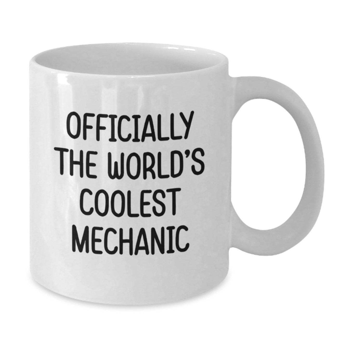 Funny Mechanic Gifts - 'Officially The World's Coolest Mechanic' White Coffee Mug for Men, Graduation Unique Gifts from Friends - Additional