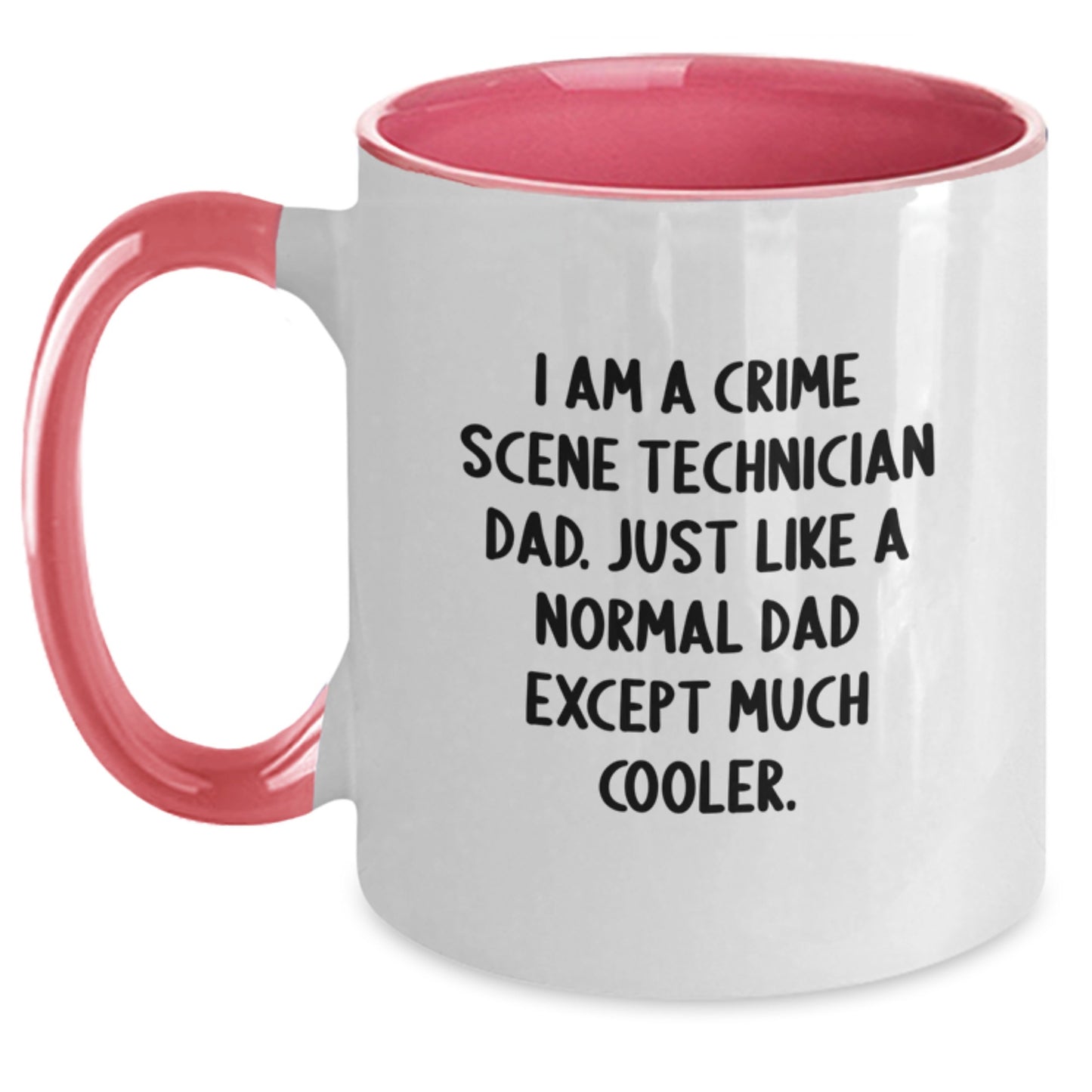 Funny Crime Scene Technician Gifts Dad Jokes Graduation Two Tone Coffee Mug - Main