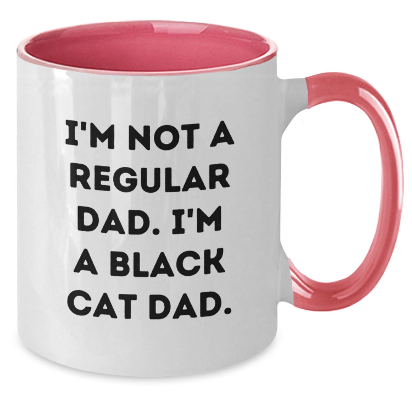 Funny Black Cat Dad Gifts for Men, Unique Two Tone Coffee Mugs from Dad, Inspirational Quote for Graduation, Gifts from Dad, Gifts for Him - Additional