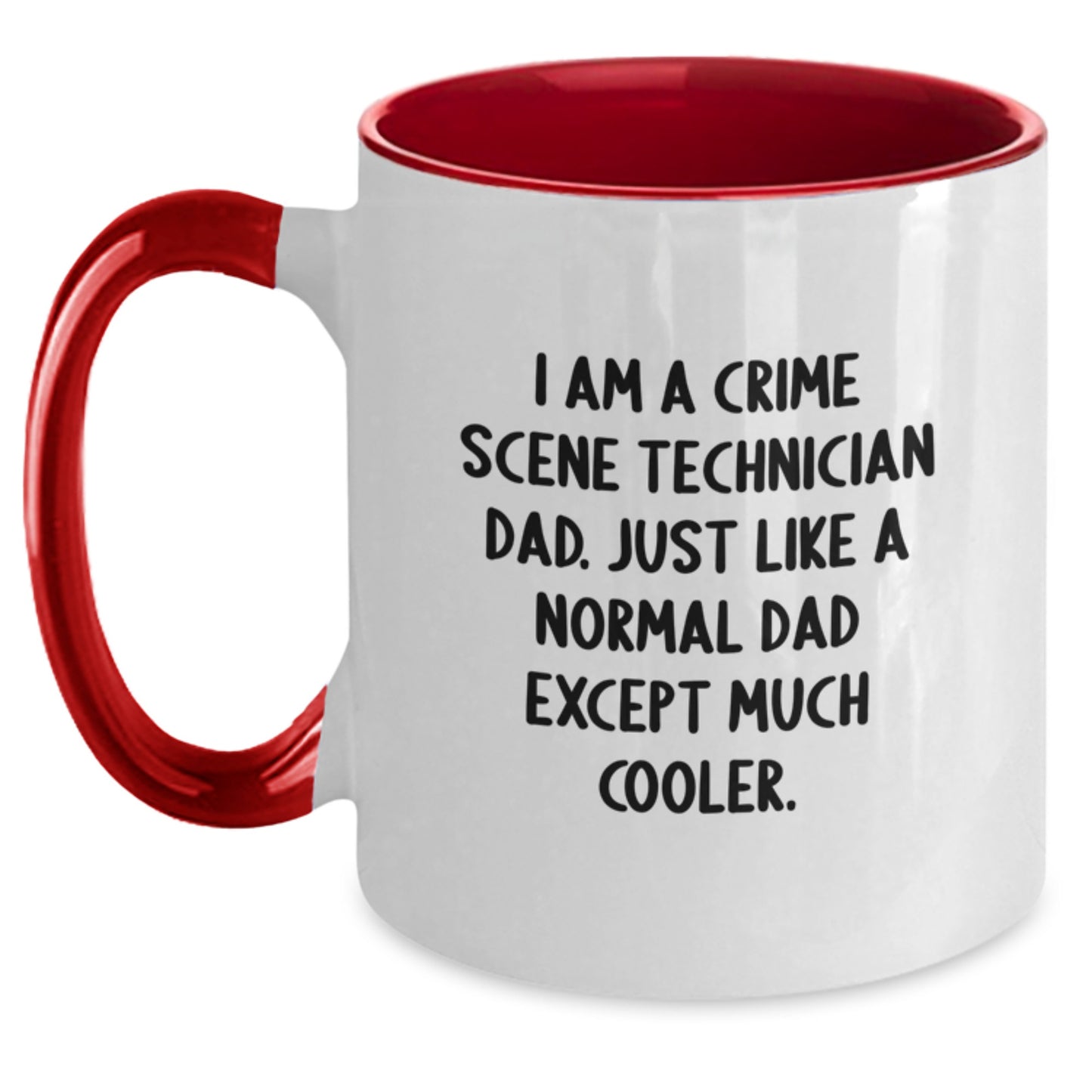 Funny Crime Scene Technician Gifts Dad Jokes Graduation Two Tone Coffee Mug - Main