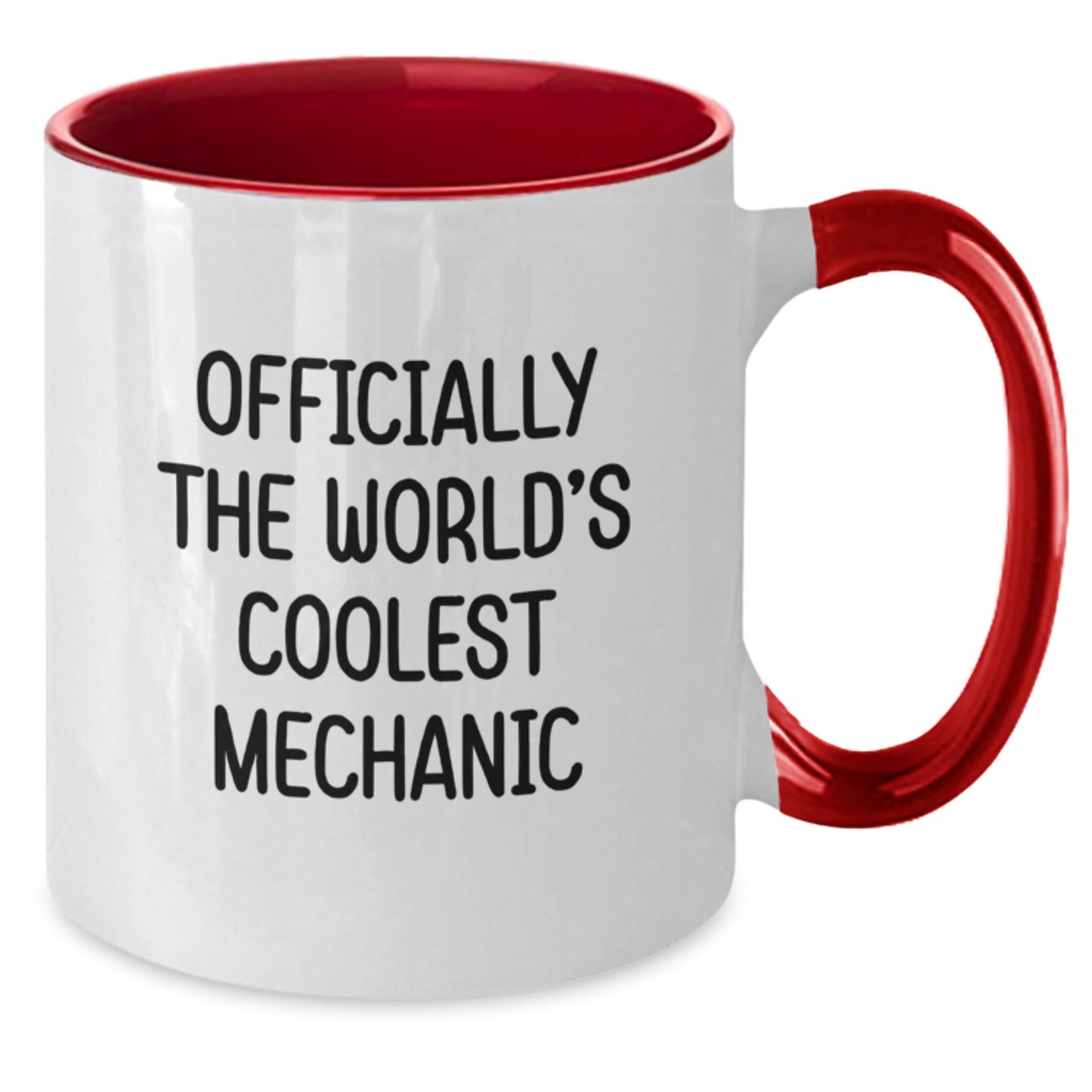 Funny Mechanic Gifts from Friends for Graduation Unique Presents - Officially The World's Coolest Mechanic Two Tone Coffee Mug, Microwave and Dishwasher Safe - Additional