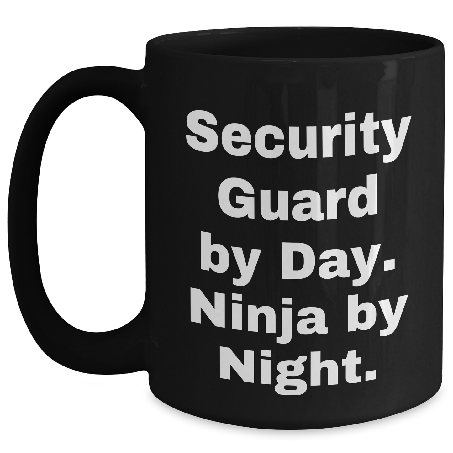 Security Guard Gifts, Funny Coffee Mug, 'Security Guard By Day. Ninja By Night.' - Gifts for Security Guard from Friends - Main