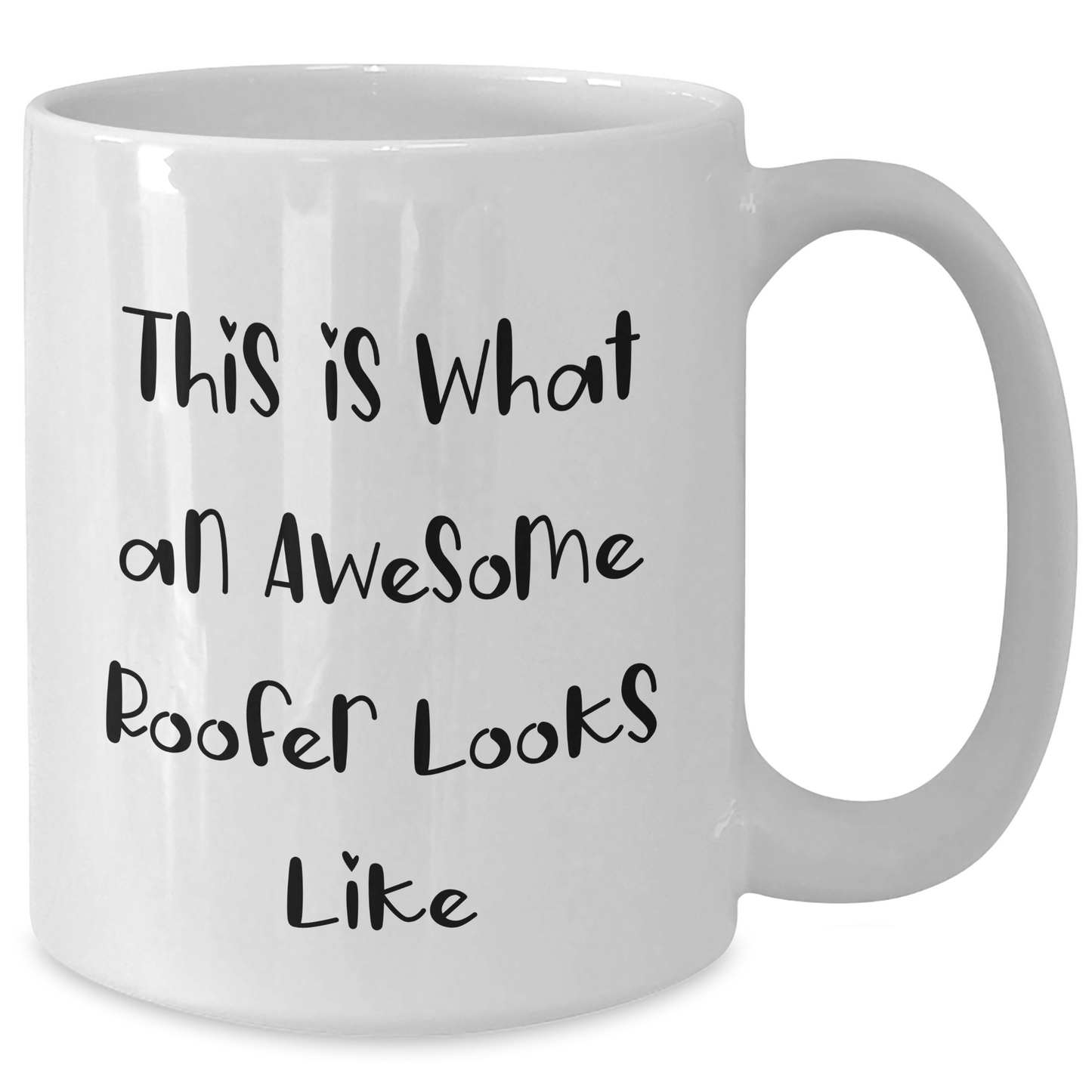 Funny Roofer Gifts for Men, White Coffee Mug - 'This Is What An Awesome Roofer Looks Like', Father's Day Unique Gifts from Family - Additional