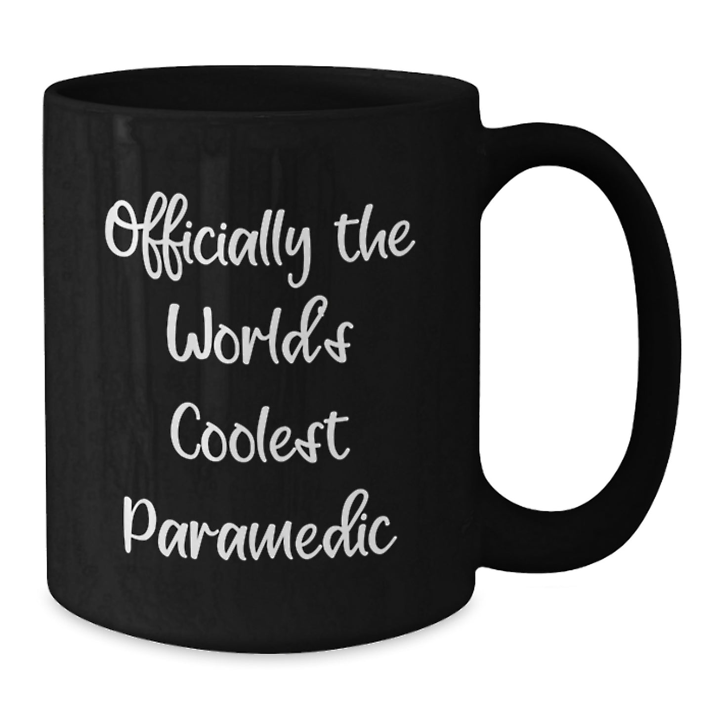 Gifts from Friends for Rescue Workers - 'Officially The World's Coolest Rescue Worker' Funny Black Coffee Mug, Christmas Unique Gifts - Additional