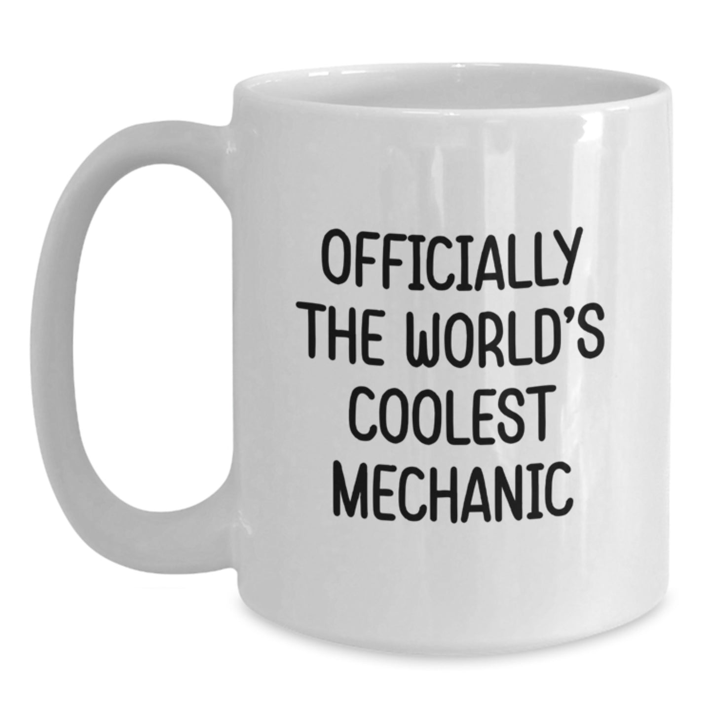 Funny Mechanic Gifts - 'Officially The World's Coolest Mechanic' White Coffee Mug for Men, Graduation Unique Gifts from Friends - Main