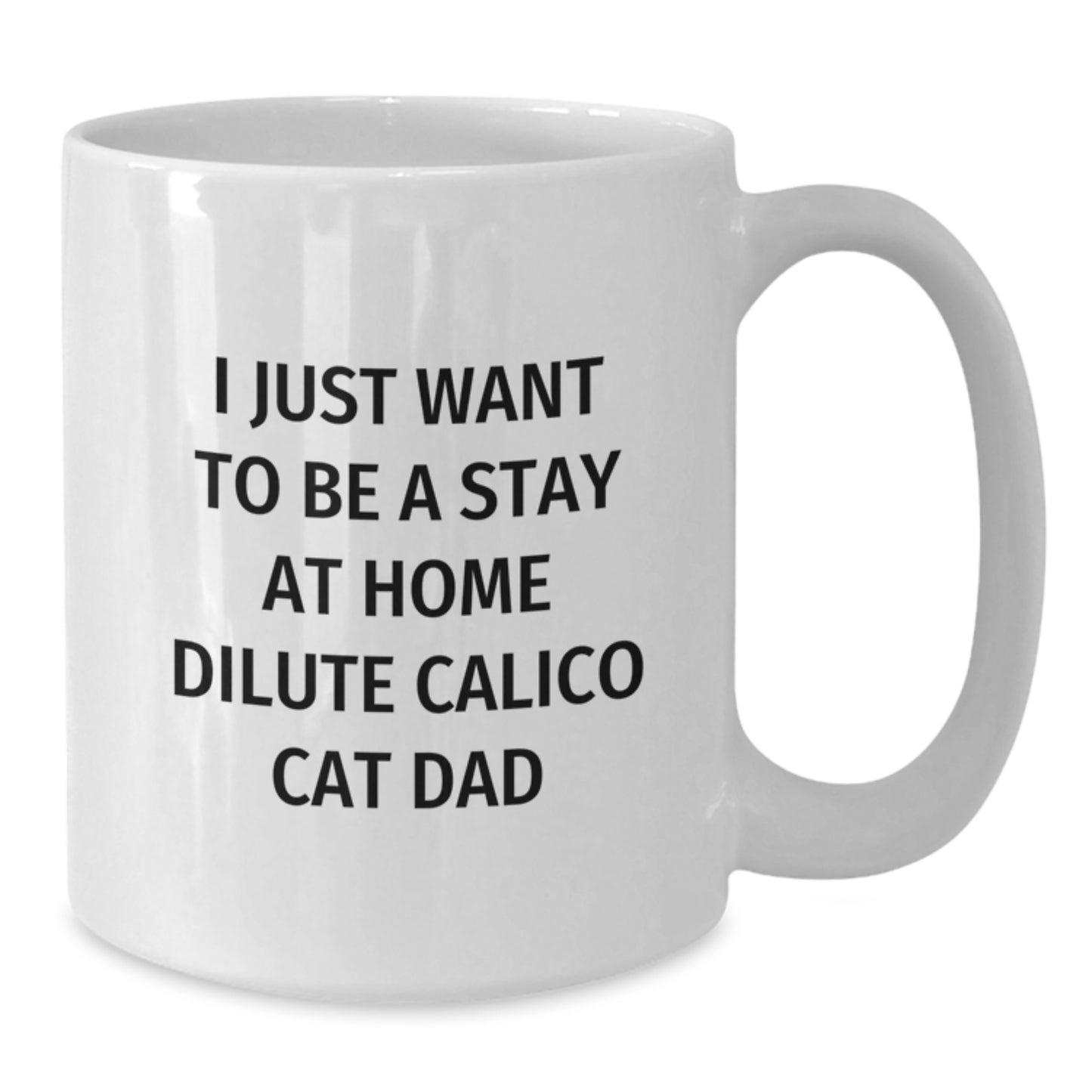 Funny Dilute Calico Cat Dad Gifts, White Coffee Mug for Birthday, 'I Just Want To Be A Stay At Home Dilute Calico Cat Dad' Quote, Gifts from Friends, Gifts for Dilute Calico Cat Lovers - Additional