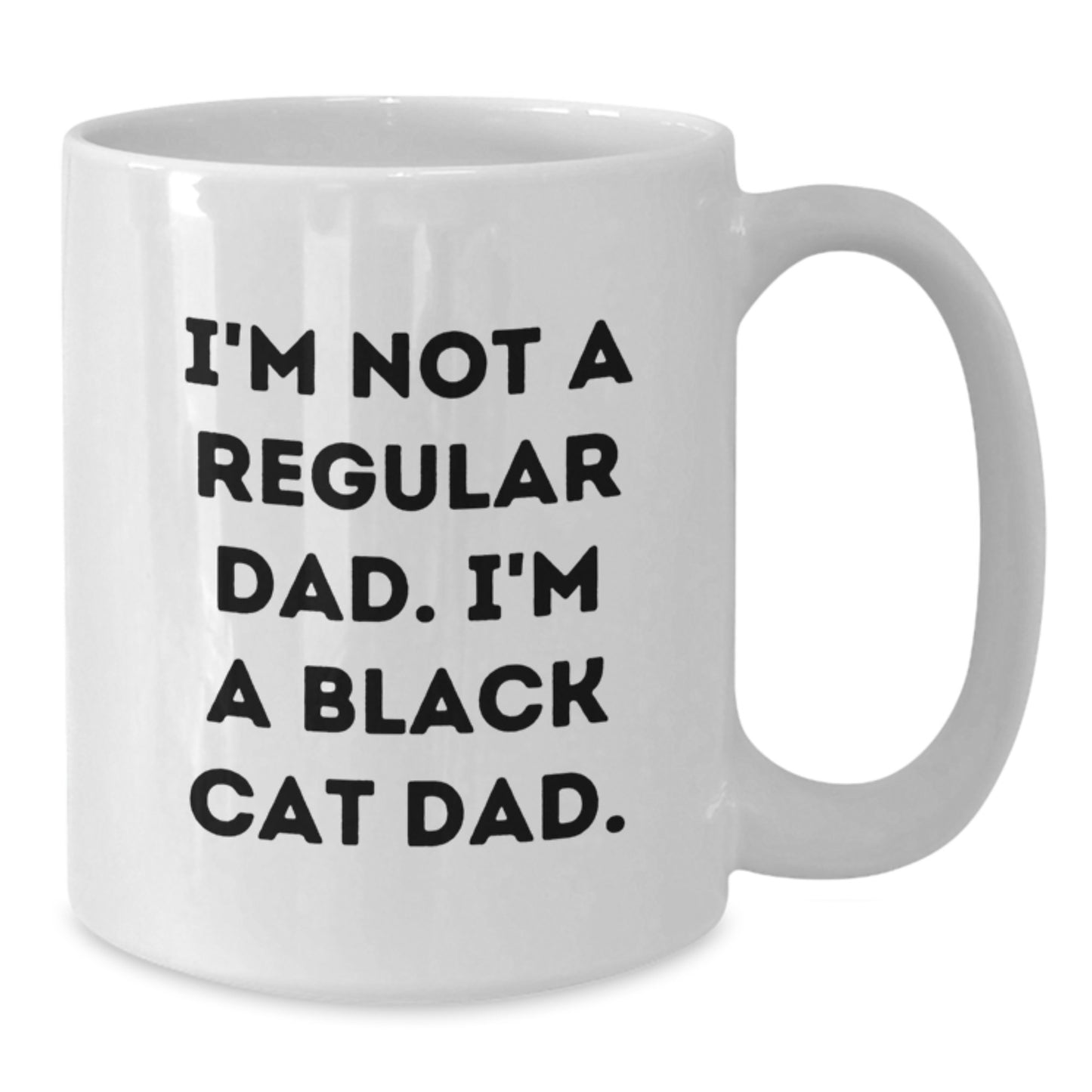 Funny Black Cat Dad Gifts from Mom, White Coffee Mug for Black Cat Lovers, Graduation Unique Gifts - Additional