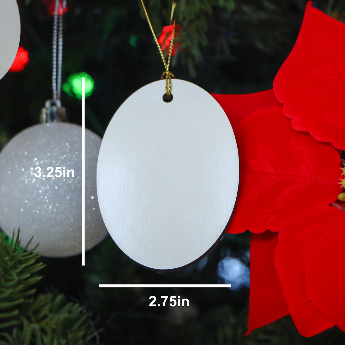 Japanese Bobtail Cat Mom Christmas Oval Ornament, Gifts from Family to Japanese Bobtail Cat Mom, Quote 'I Just Want To Be A Stay At Home Japanese Bobtail Mom' - Image 2