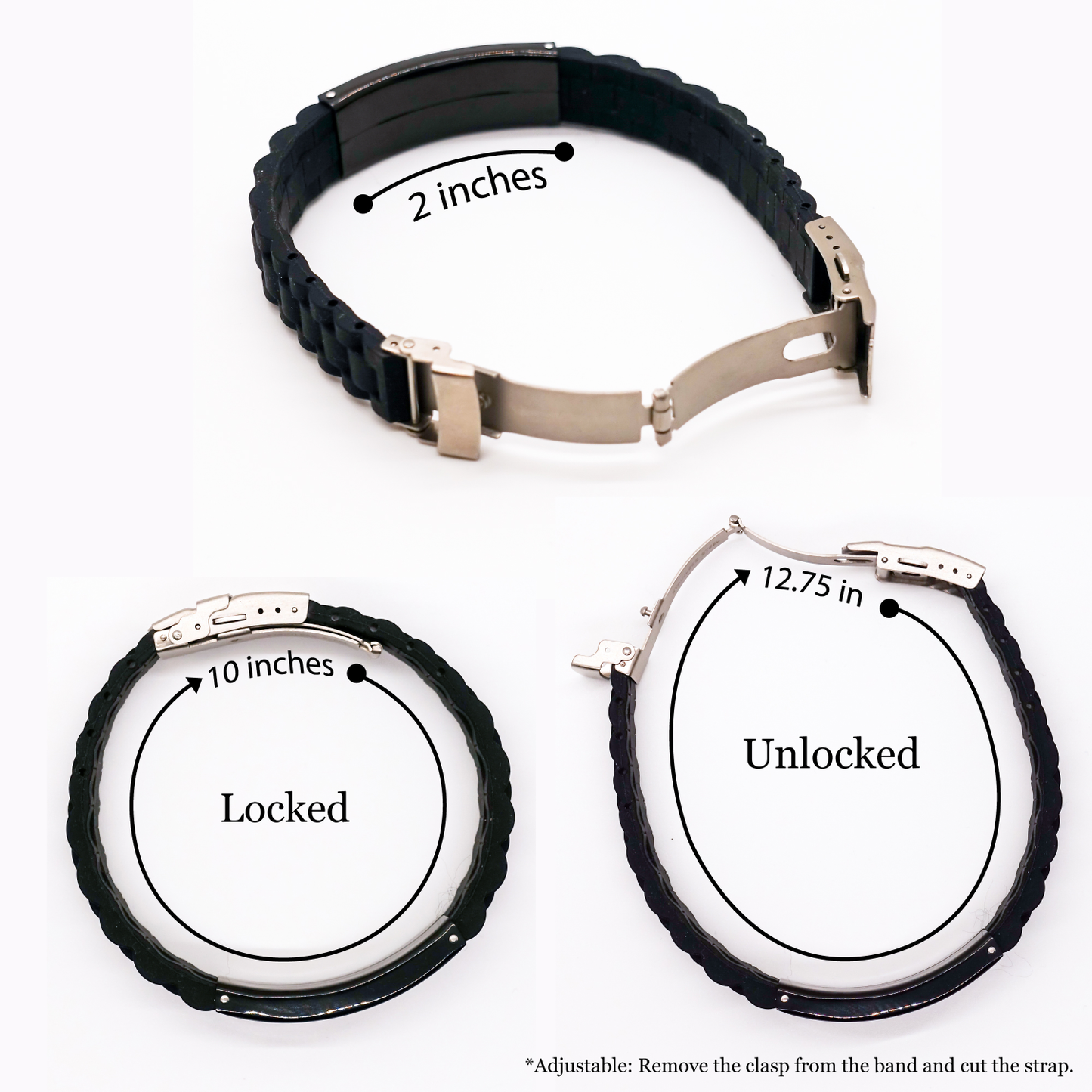 Funny Supervisor Gifts - Glide lock Clasp Black Silver Stainless Steel Silicone Adjustable Mother's Day Unique Gifts from Men to Supervisor - Image 4