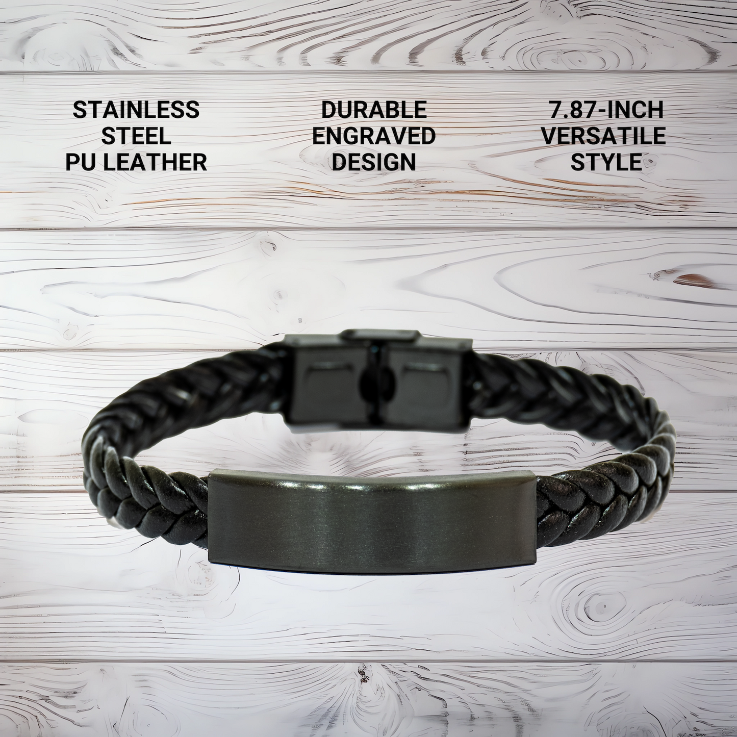 Funny Supervisor Gifts from Men to Supervisor, Interlaced Leather Bracelet for Mother's Day Unique Gifts, I Love How We Don't Have To Say Out Loud That I'm Your Favorite Supervisor Quote - Image 3