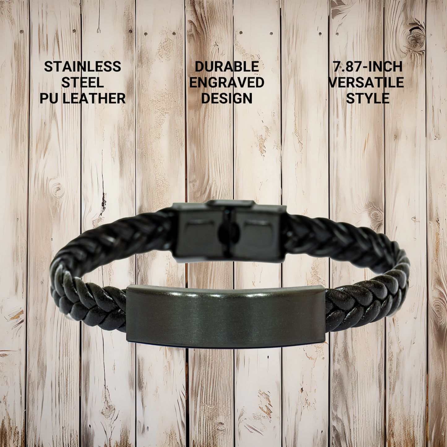 Funny Supervisor Gifts from Men to Supervisor, Interlaced Leather Bracelet for Mother's Day Unique Gifts, I Love How We Don't Have To Say Out Loud That I'm Your Favorite Supervisor Quote - Image 4