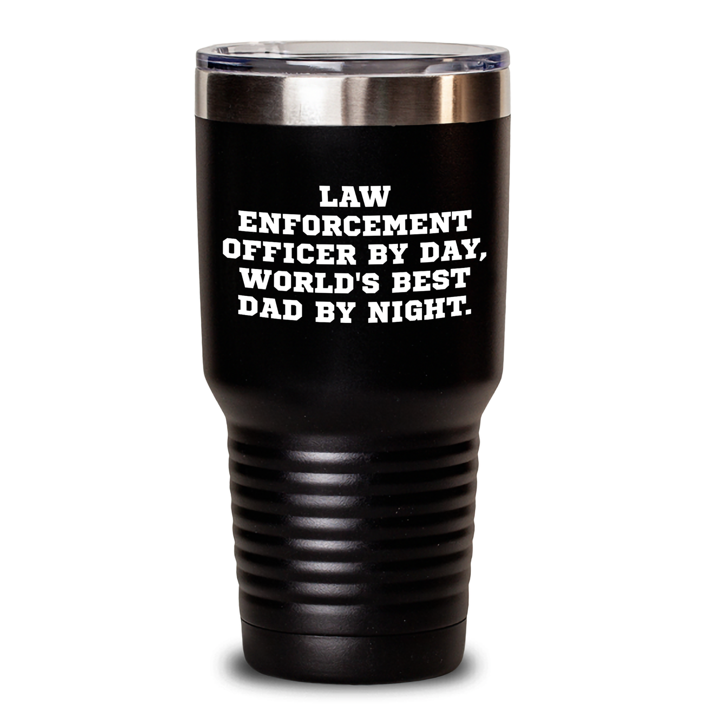 Funny Law Enforcement Officer Gifts: Gifts from Family for Law Enforcement Officer By Day, World's Best Dad By Night. Unique Father's Day Tumblers - Main