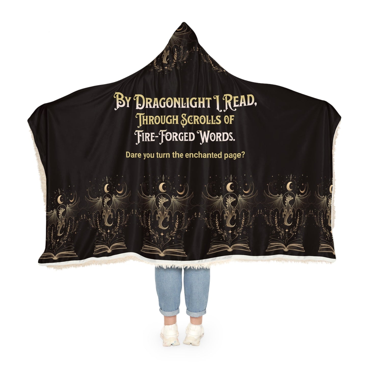 Hooded Blanket, Cozy Reading Blanket, Snuggle Blanket Gift, Book Lover Throw, Funny Bookish Hoodie