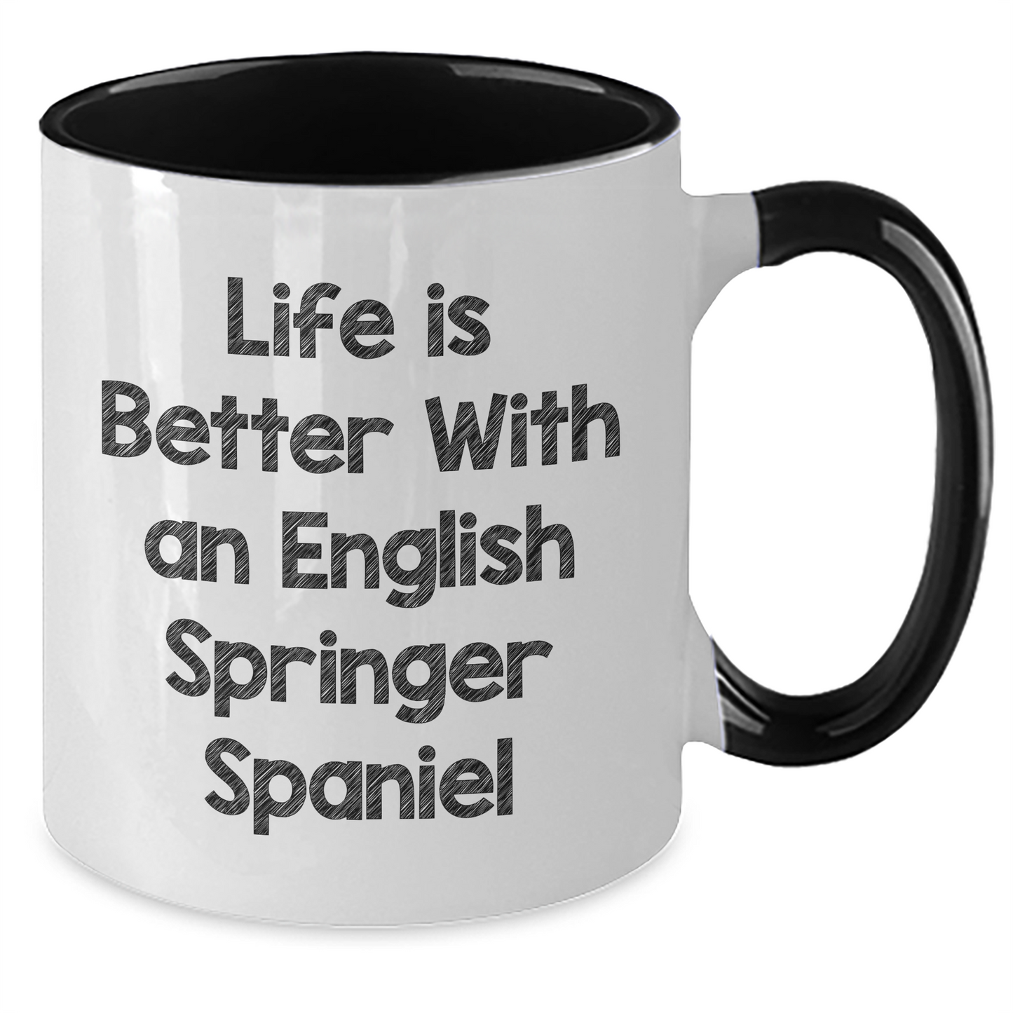 Funny English Springer Spaniel Dog Two Tone Coffee Mug Gifts for Graduation from Friends or Family - Additional