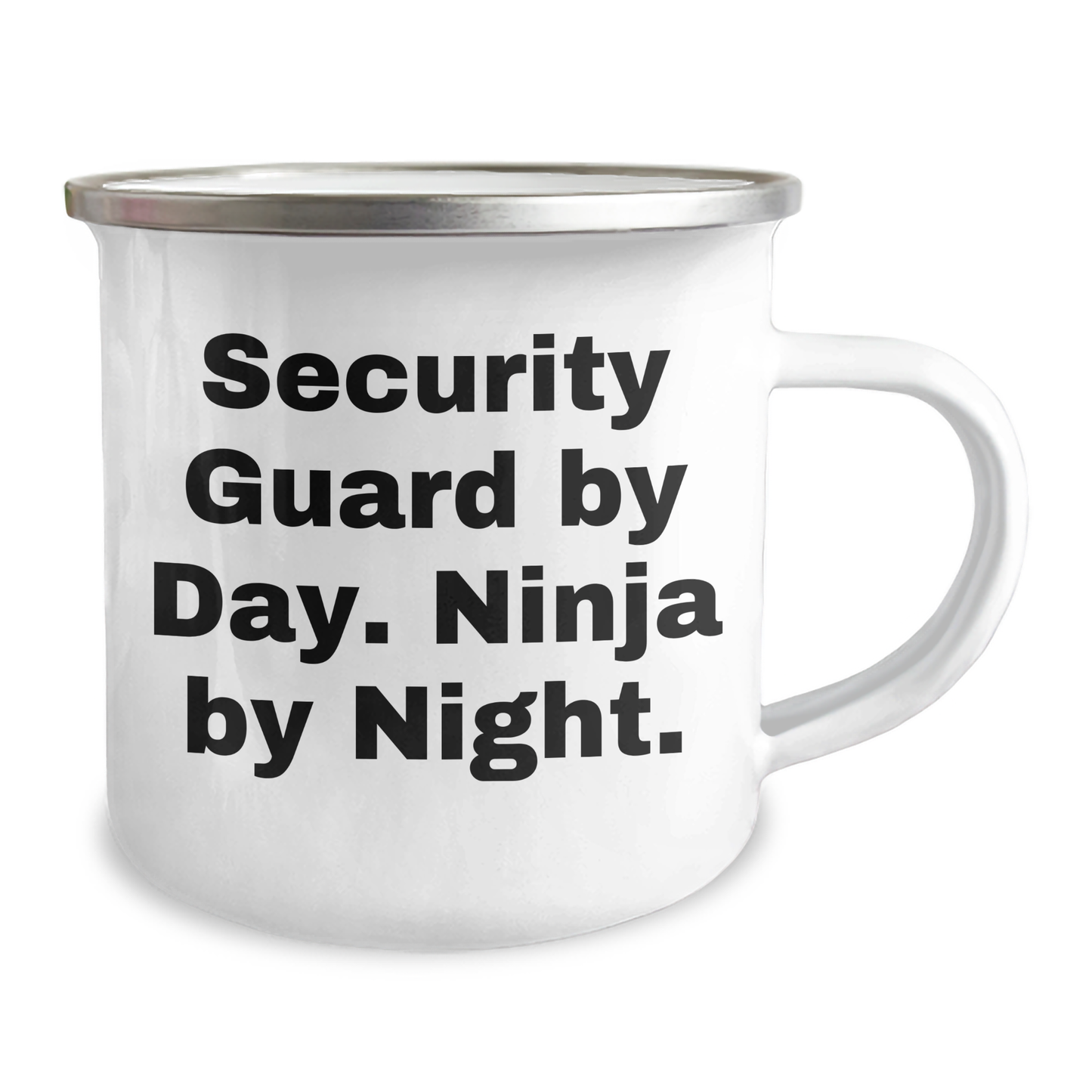 Security Guard Gifts from Friends, Funny Camping Mug for Graduation, 'Security Guard By Day. Ninja By Night.' - Image 2