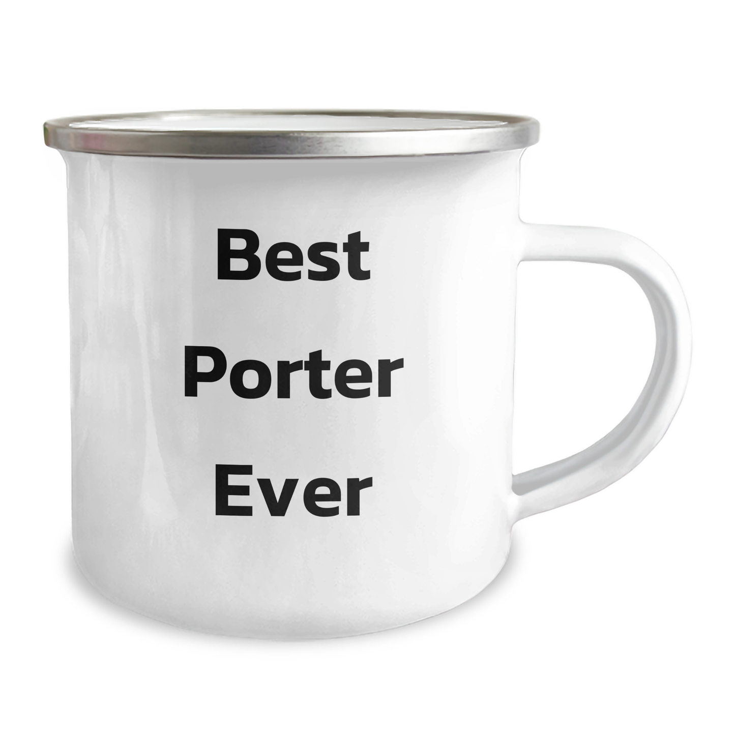 Funny Porter Gifts from Friends on Mother's Day - Best Porter Ever Camping Mug, 12 oz Stainless Steel with Enamel Finish, Unique Gifts for Porter - Image 2