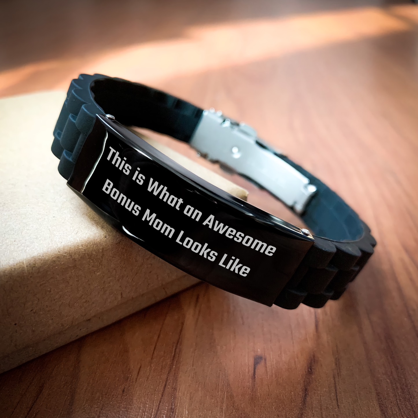 Funny Bonus Mom Gifts from Men for Awesome Bonus Mom Looks Like Glide lock Clasp Bracelet, Father's Day Unique Gifts for Bonus Mom - Image 2