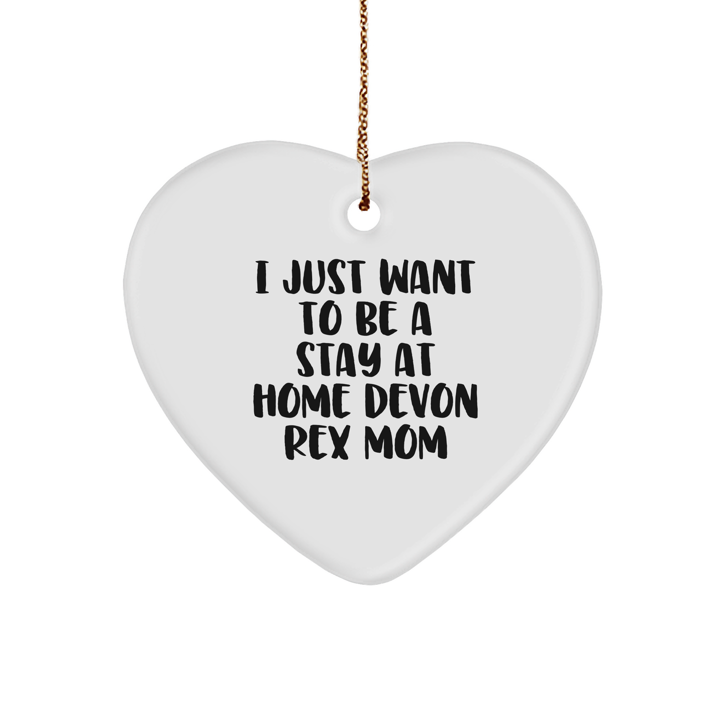 Devon Rex Cat Mom's Heart Ornament Gift from Friends, Family to Stay At Home Devon Rex Cat Mom - Image 1