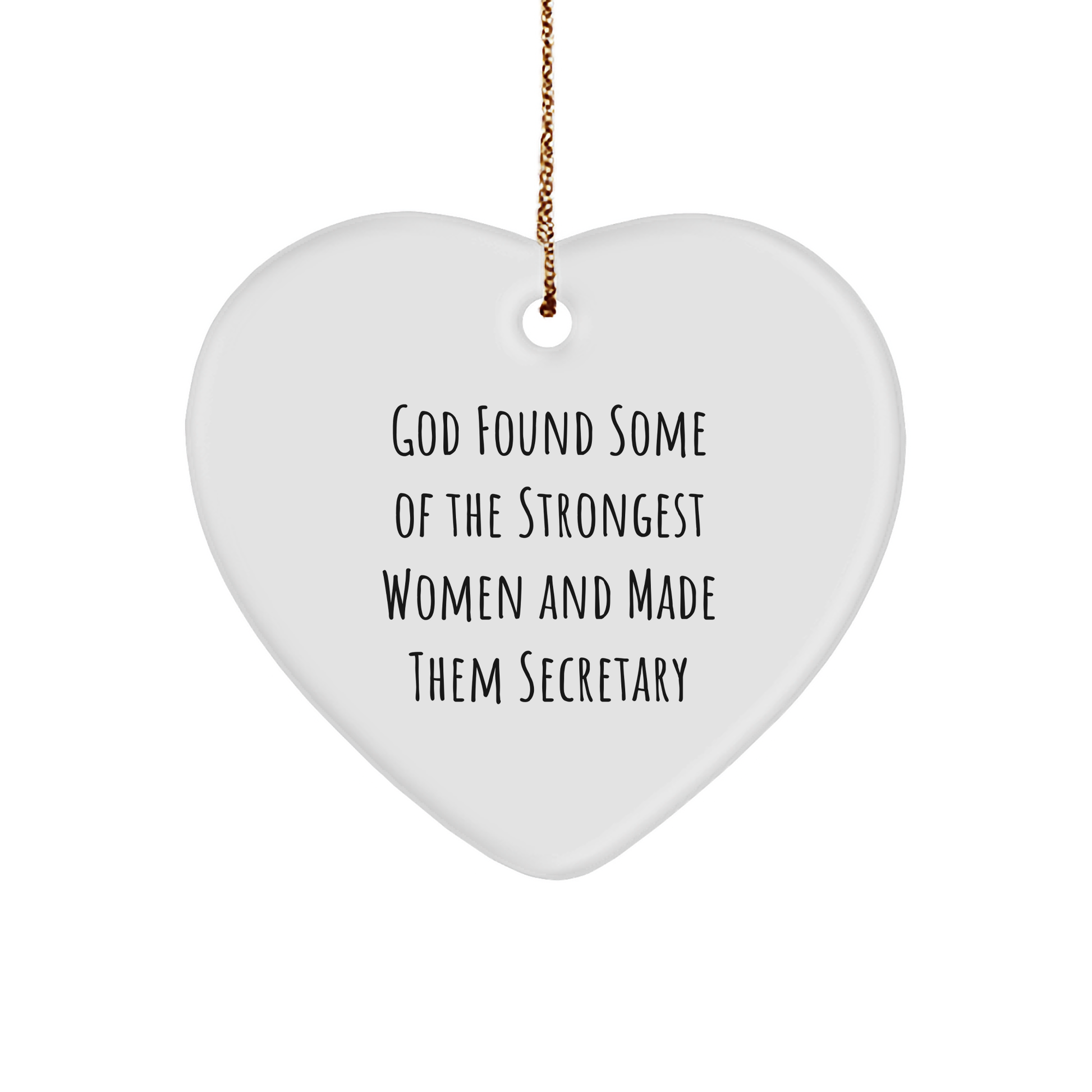 Funny Secretary Heart Ornament Gifts from Women for Christmas - Image 1