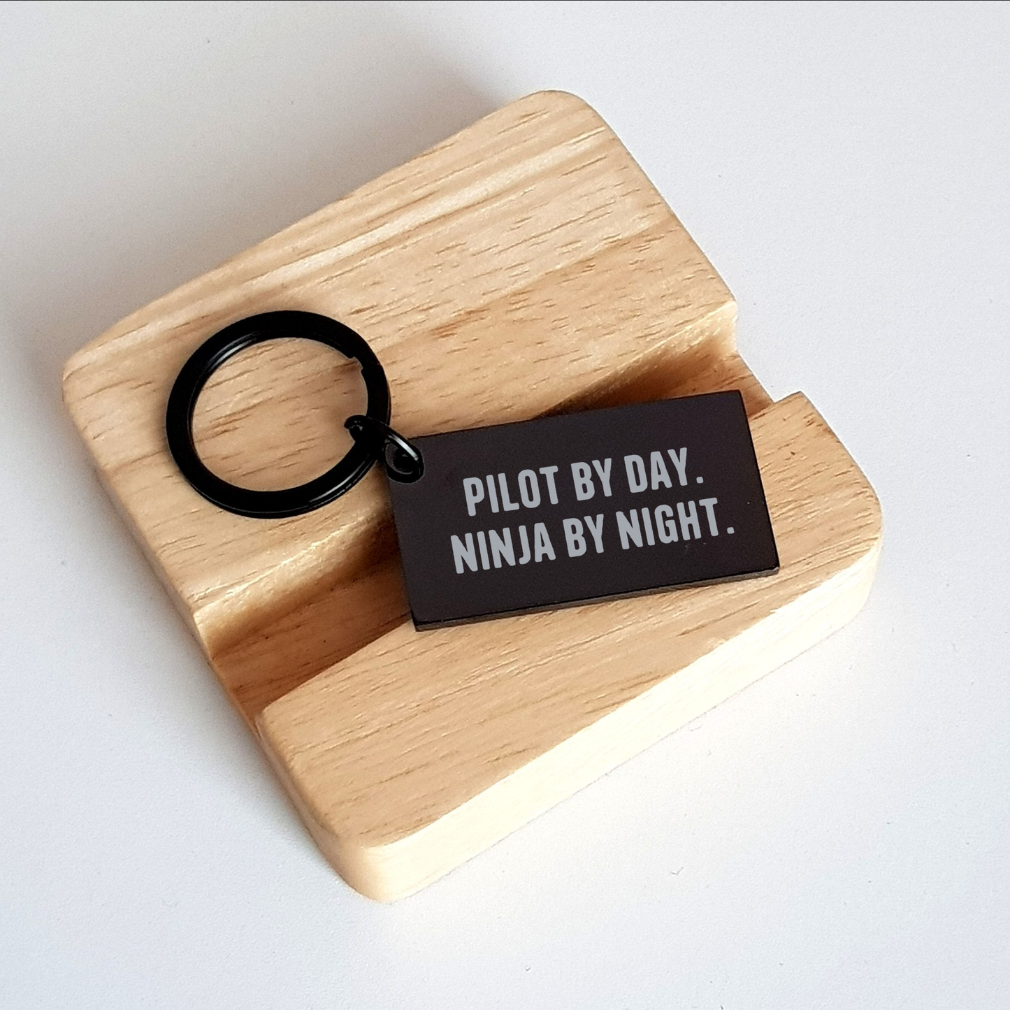 Pilot Gifts for Mother's Day, Pilot By Day. Ninja By Night. Keychain for Pilot Lovers, Gifts from Men for Pilot Friend - Image 2