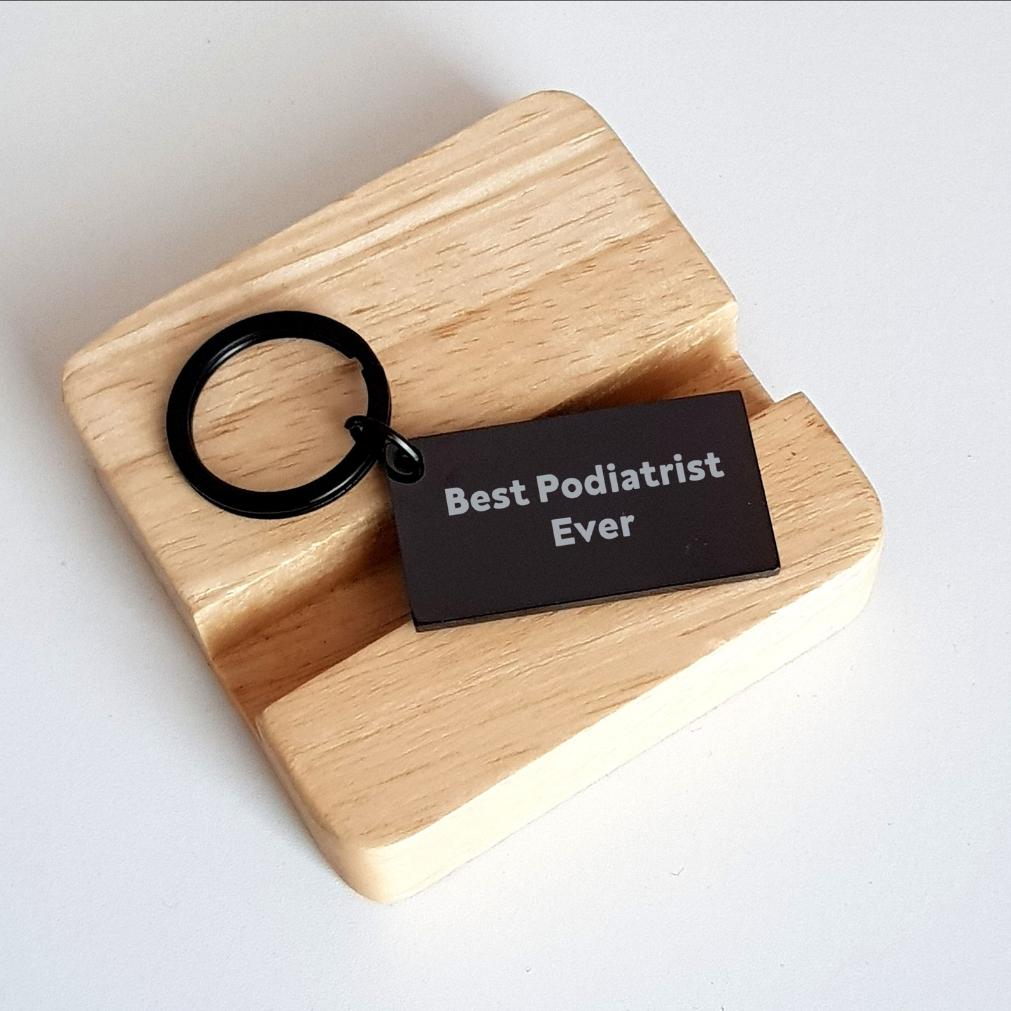 Funny Podiatrist Gifts, Best Podiatrist Ever Engraved Keychain, Gifts from Men for Mother's Day Unique Gifts for Podiatrist, Keychain with Inspirational Quote - Image 2