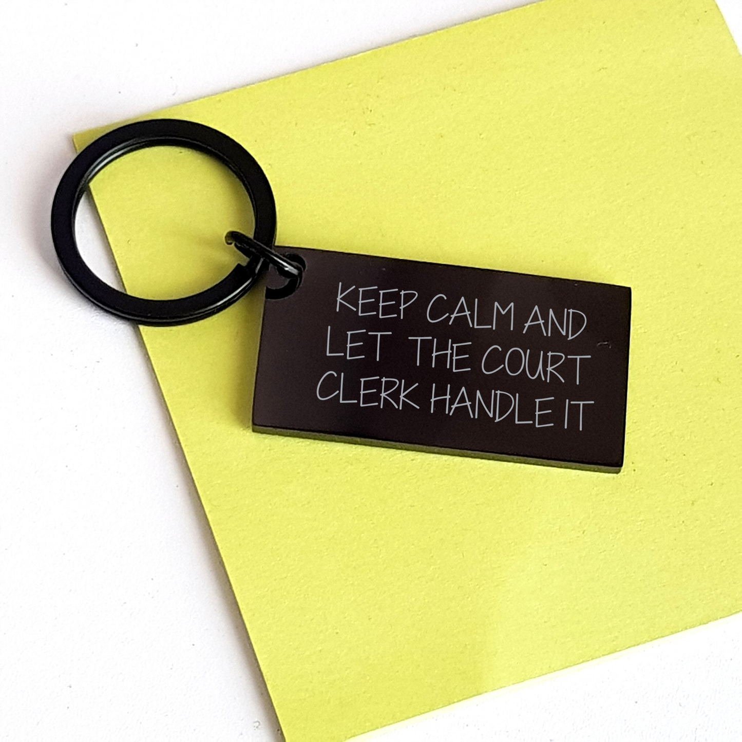 Funny Court Clerk Keychain Gifts from Men to Court Clerks for Mother's Day - Keep Calm And Let The Court Clerk Handle It - Image 3