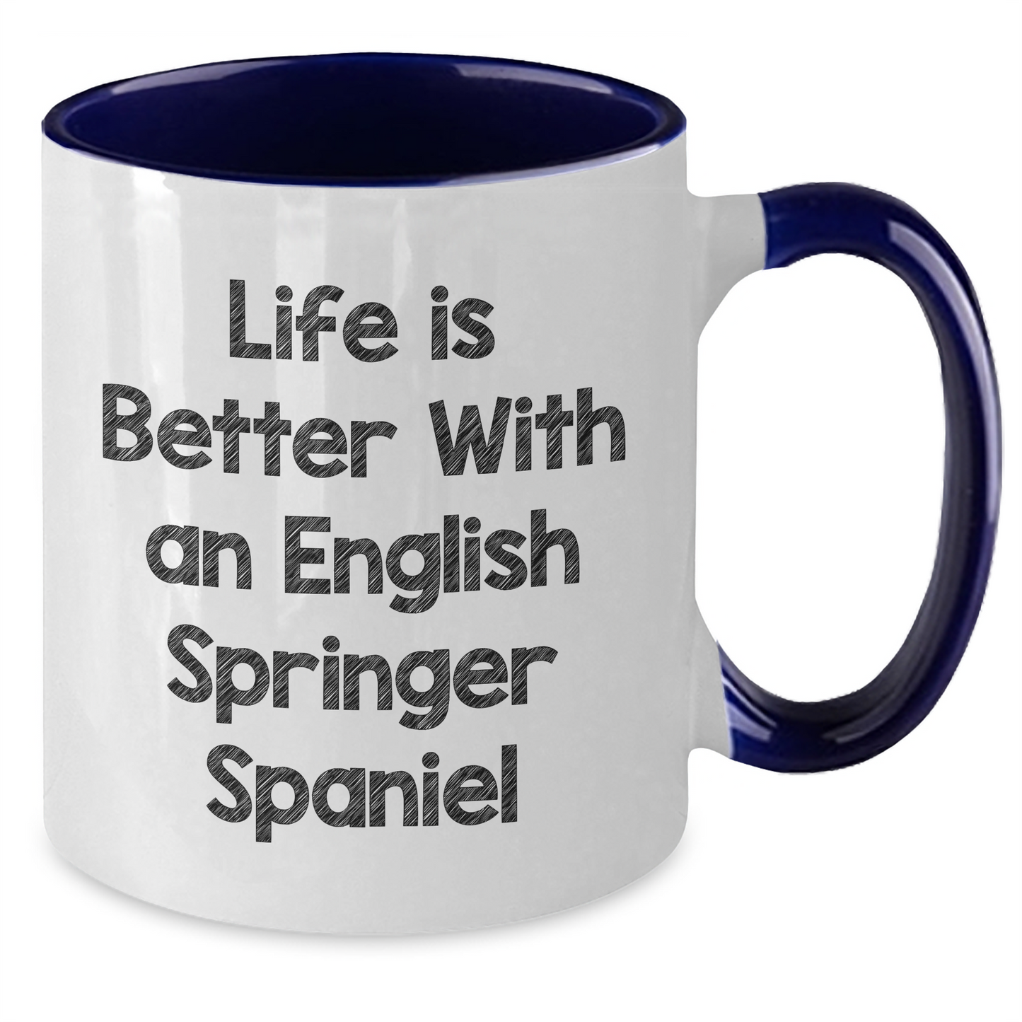 Funny English Springer Spaniel Dog Two Tone Coffee Mug Gifts for Graduation from Friends or Family - Additional