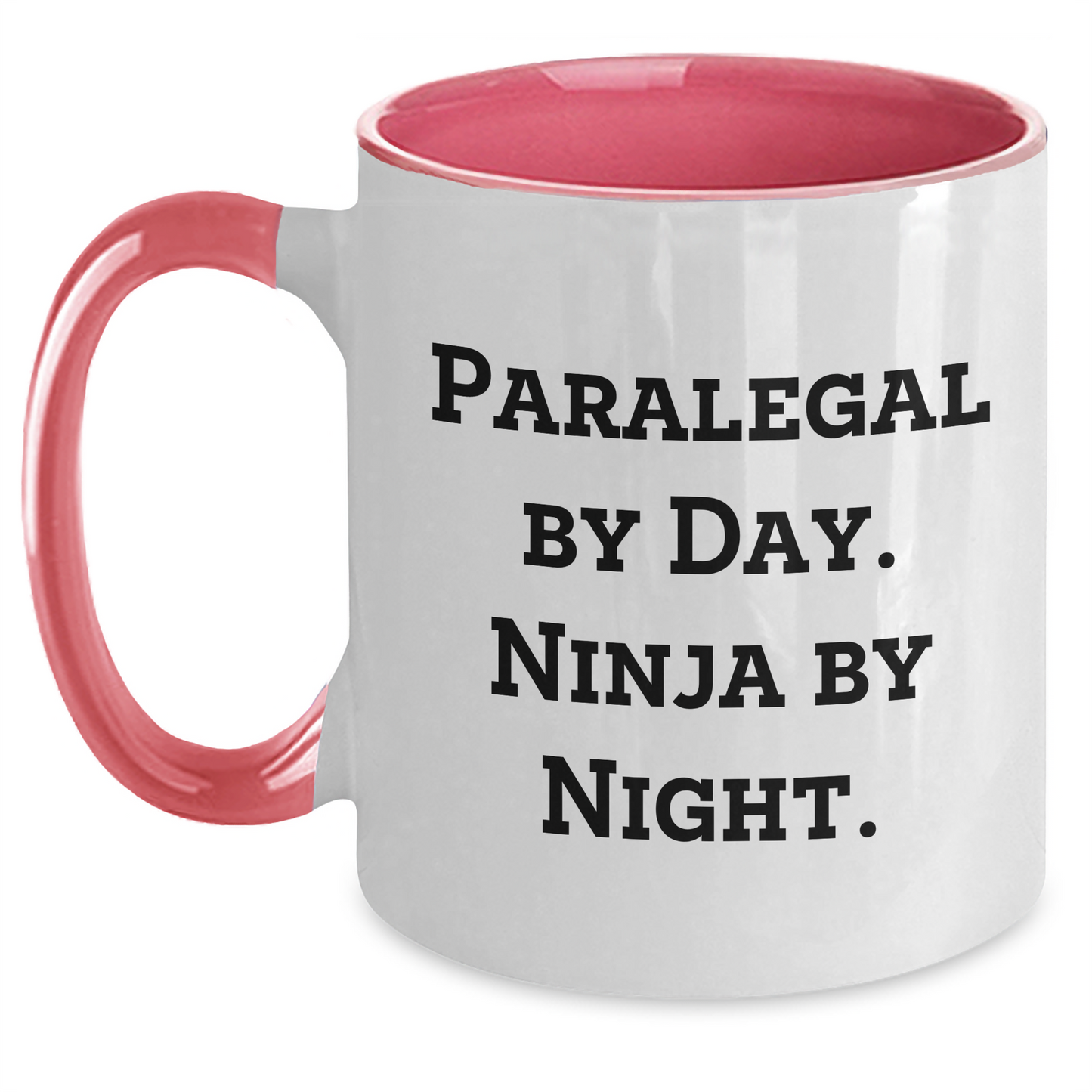 Paralegal Gifts from Friends and Family - 11oz Two Tone Coffee Mug, Funny Quote 'Paralegal by Day, Ninja by Night', Mother's Day Unique Gifts - Main