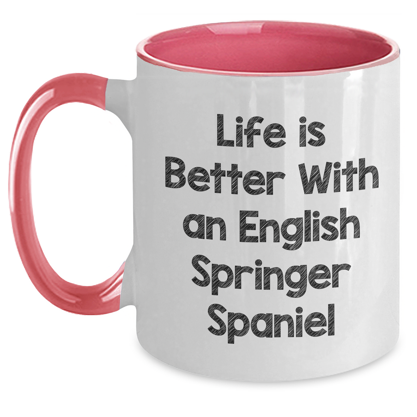 Funny English Springer Spaniel Dog Two Tone Coffee Mug Gifts for Graduation from Friends or Family - Main