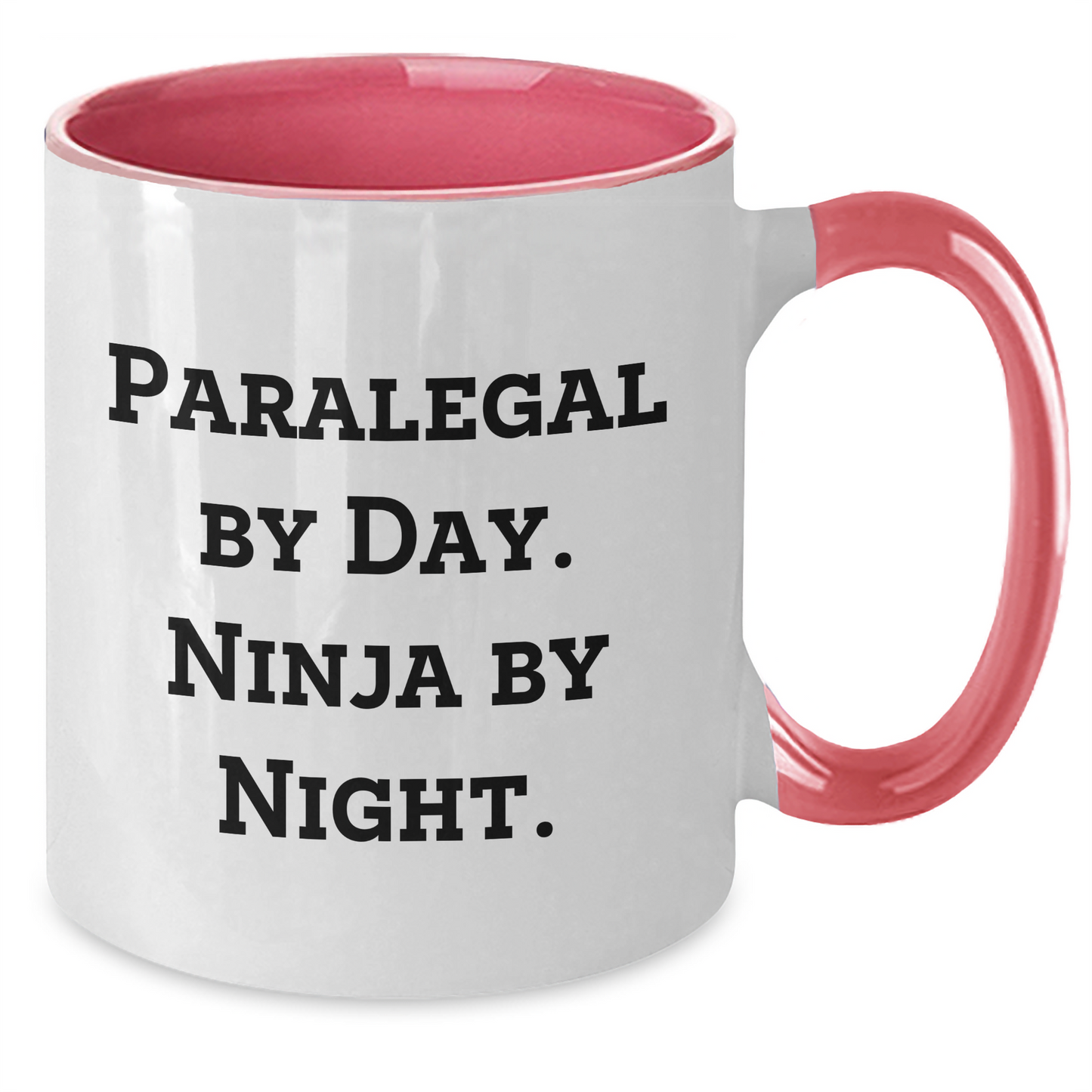 Paralegal Gifts from Friends and Family - 11oz Two Tone Coffee Mug, Funny Quote 'Paralegal by Day, Ninja by Night', Mother's Day Unique Gifts - Additional