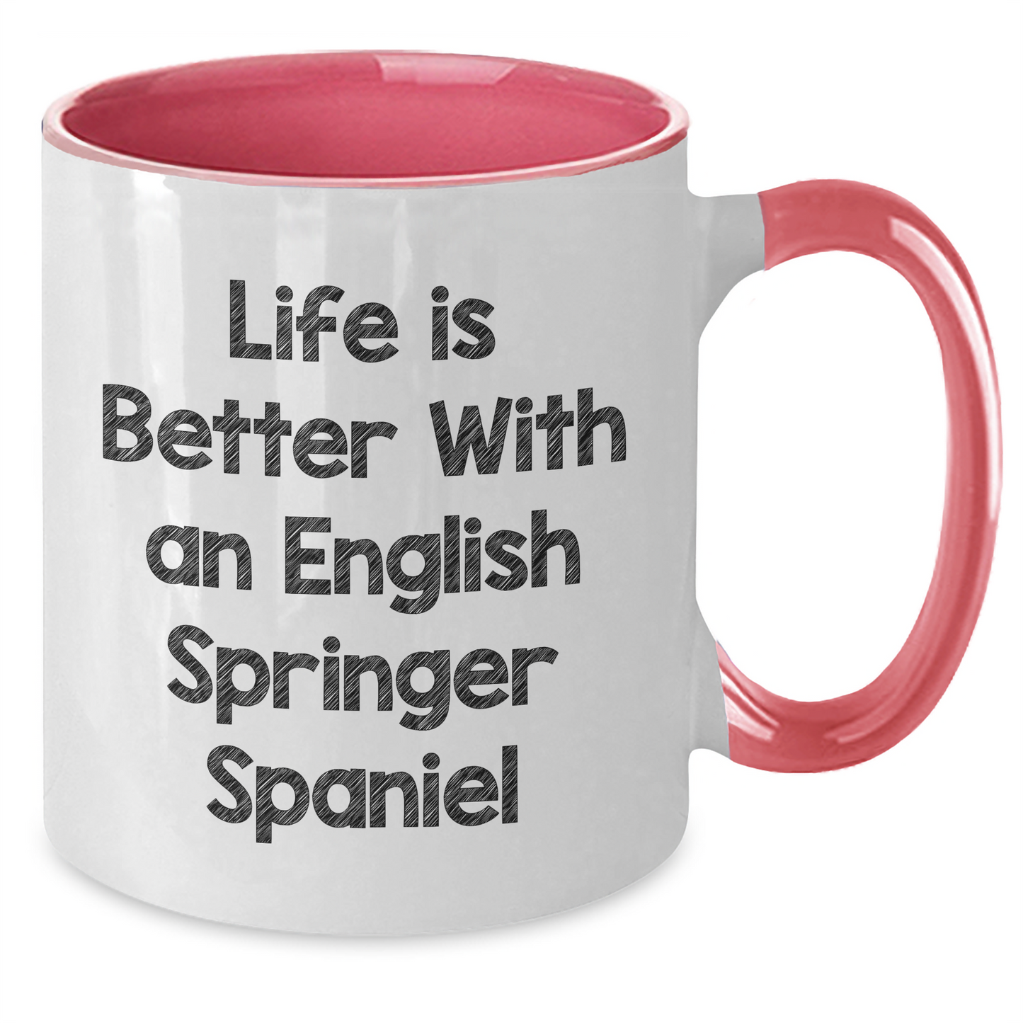 Funny English Springer Spaniel Dog Two Tone Coffee Mug Gifts for Graduation from Friends or Family - Additional
