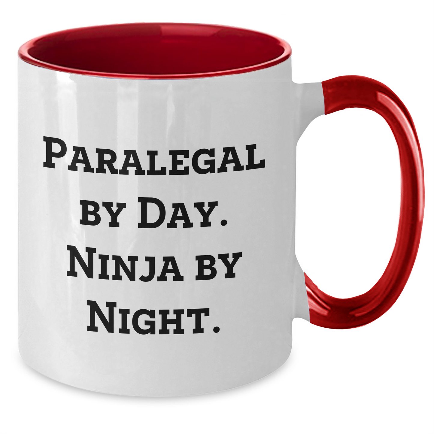 Paralegal Gifts from Friends and Family - 11oz Two Tone Coffee Mug, Funny Quote 'Paralegal by Day, Ninja by Night', Mother's Day Unique Gifts - Additional