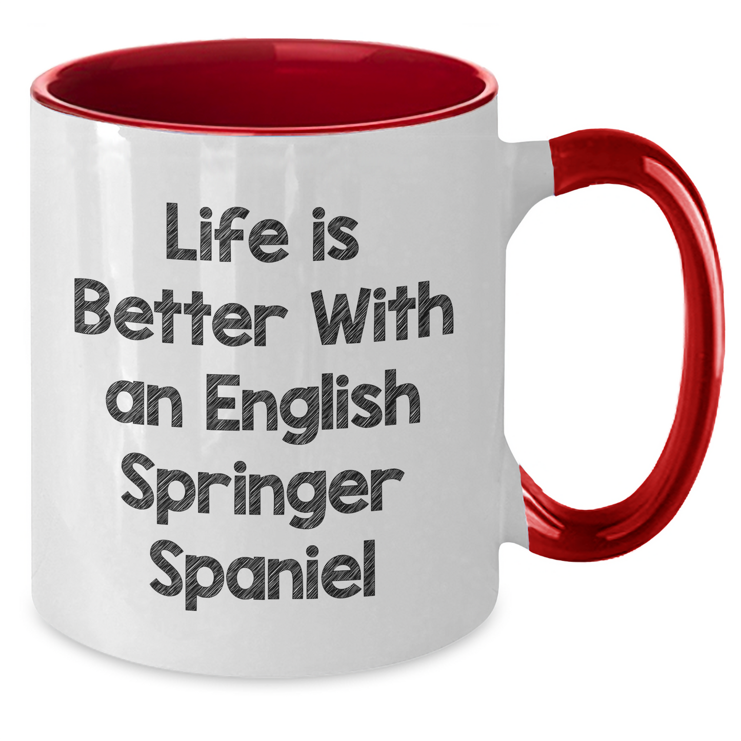 Funny English Springer Spaniel Dog Two Tone Coffee Mug Gifts for Graduation from Friends or Family - Additional