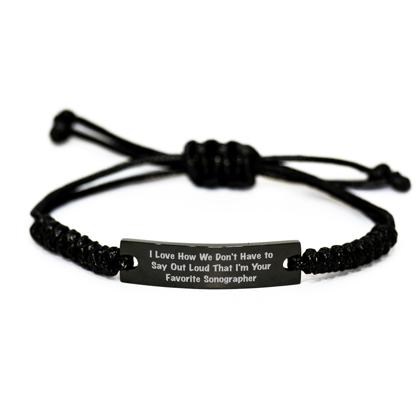 Funny Sonographer Gifts from Men to Women - I Love How We Don't Have To Say Out Loud That I'm Your Favorite Sonographer Rope Bracelet for Sonographer Mother's Day Unique Gifts - Image 1
