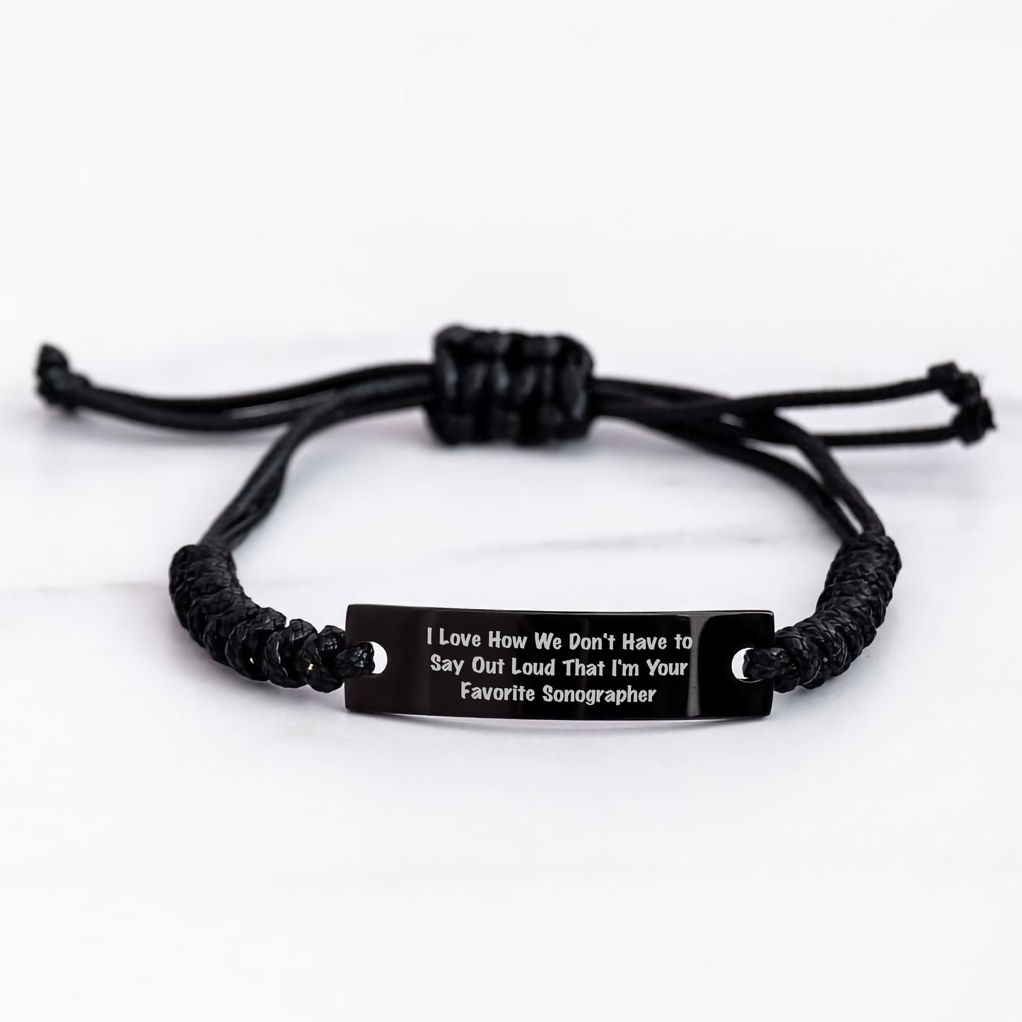 Funny Sonographer Gifts from Men to Women - I Love How We Don't Have To Say Out Loud That I'm Your Favorite Sonographer Rope Bracelet for Sonographer Mother's Day Unique Gifts - Image 3