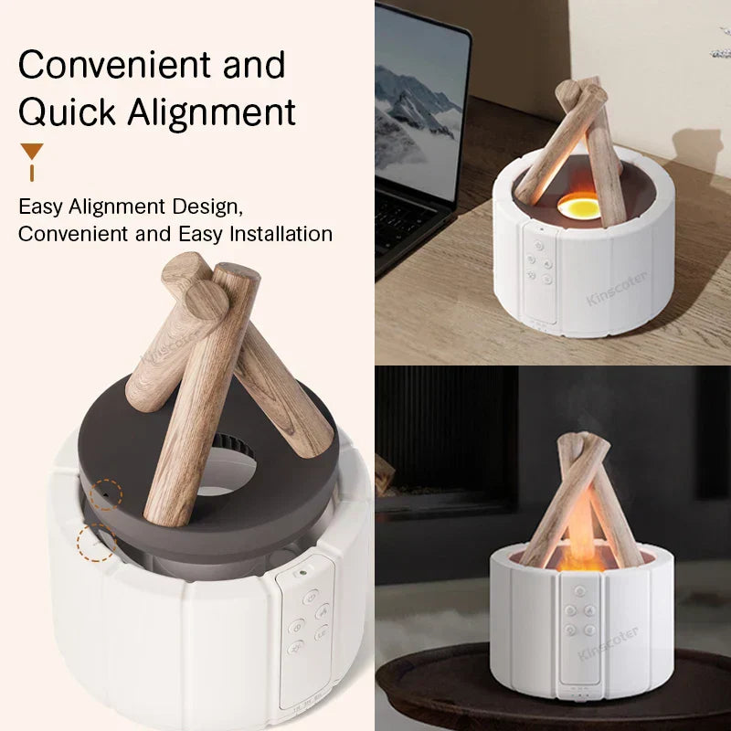 Simulated Flame Aromatherapy Diffuser β Relaxing & Stylish