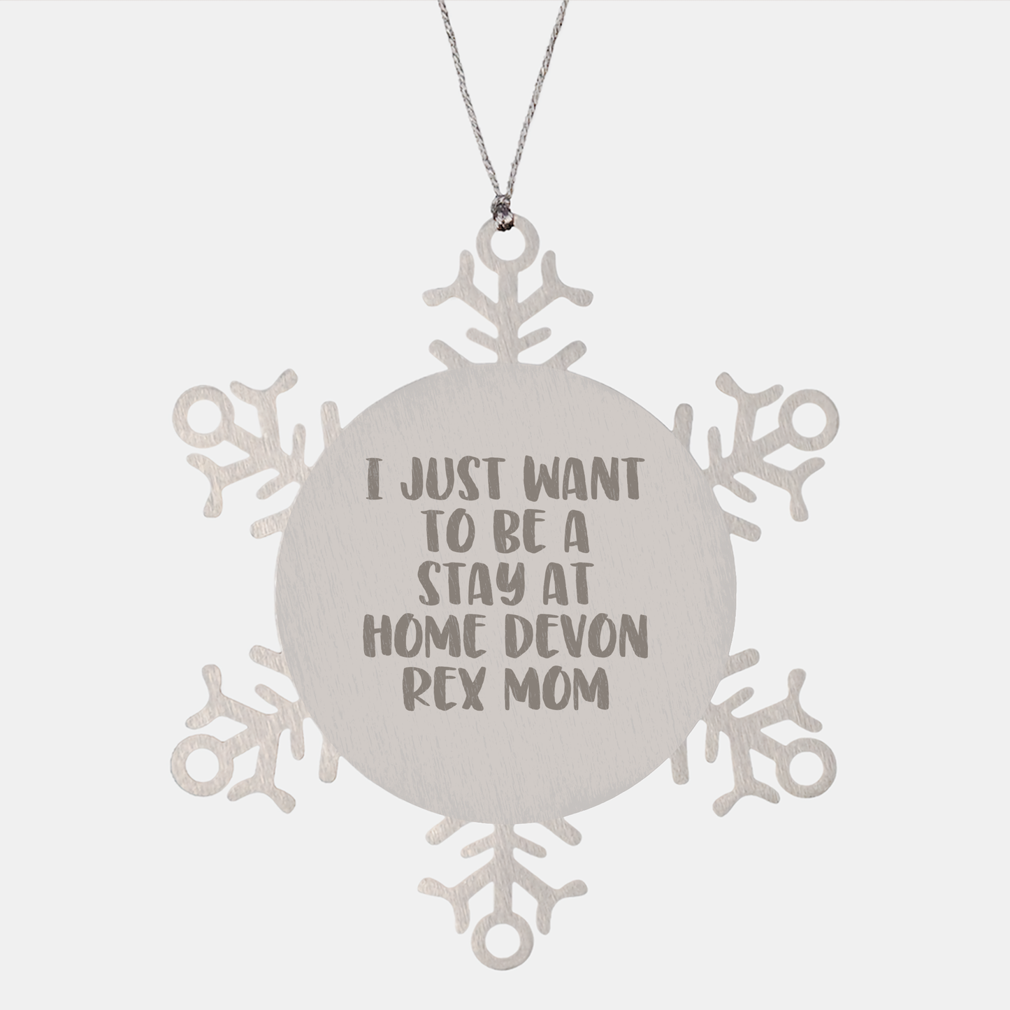 Devon Rex Cat Mom's Christmas Wish, Snowflake Ornament for Christmas Unique Gifts from Friends, Snowflake Ornament for Devon Rex Cat Lovers, Unique Christmas Unique Gifts - Image 1