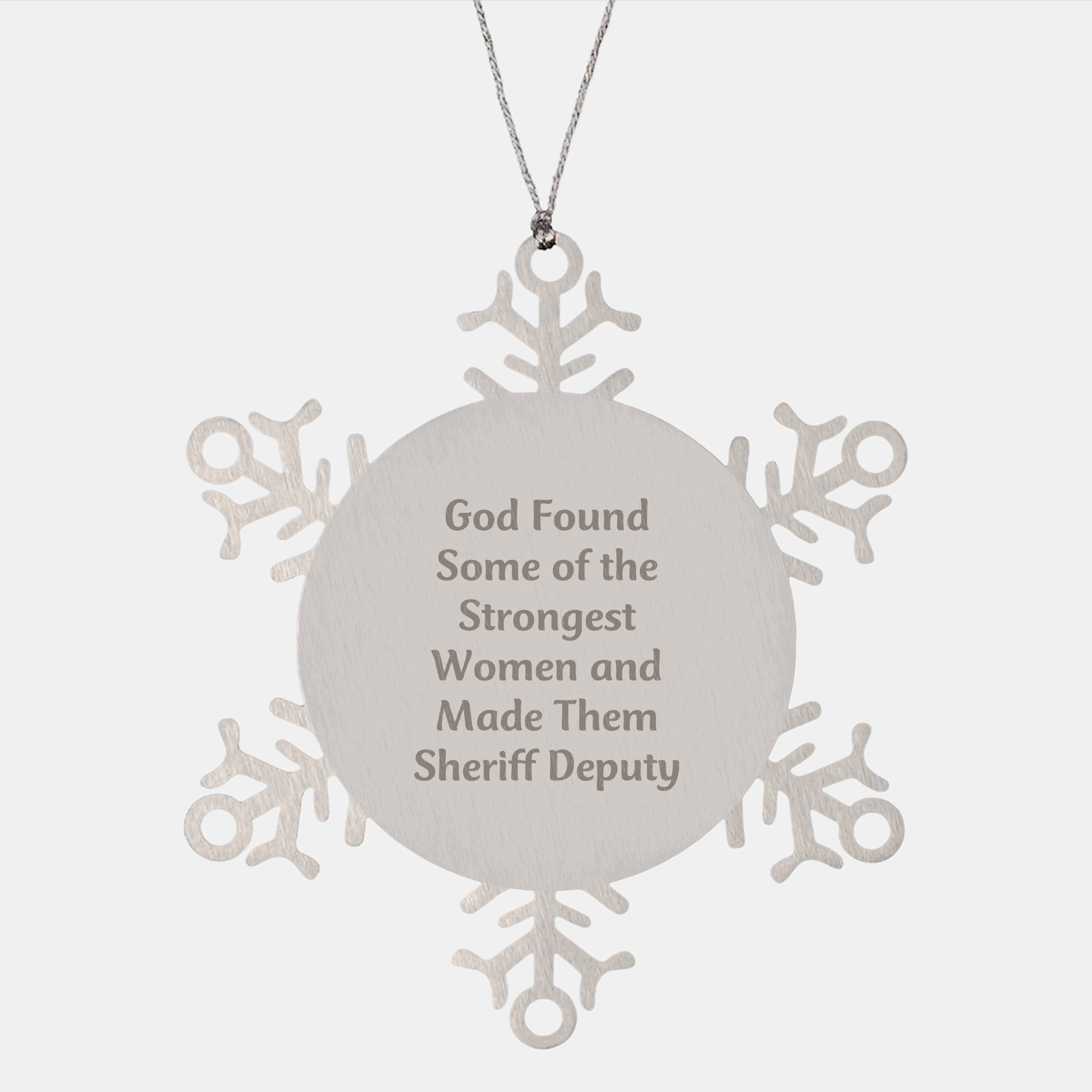 Funny Sheriff Deputy Gifts from Women, Gifts for Sheriff Deputy, Inspirational Snowflake Ornament, Christmas Unique Sheriff Deputy Sheriff Deputy - Image 1