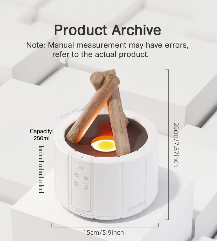 Simulated Flame Aromatherapy Diffuser β Relaxing & Stylish