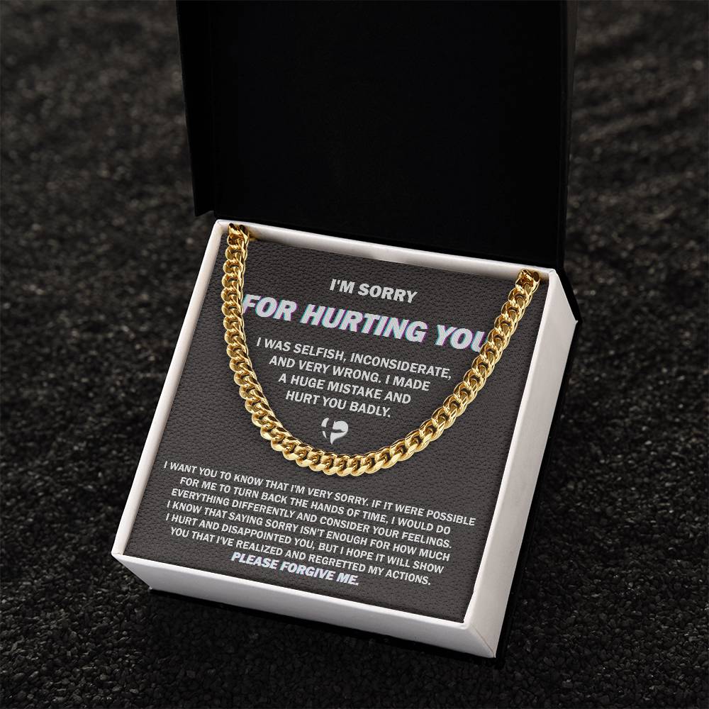 Sorry-Hurt You Badly-Cuban Chain Necklace