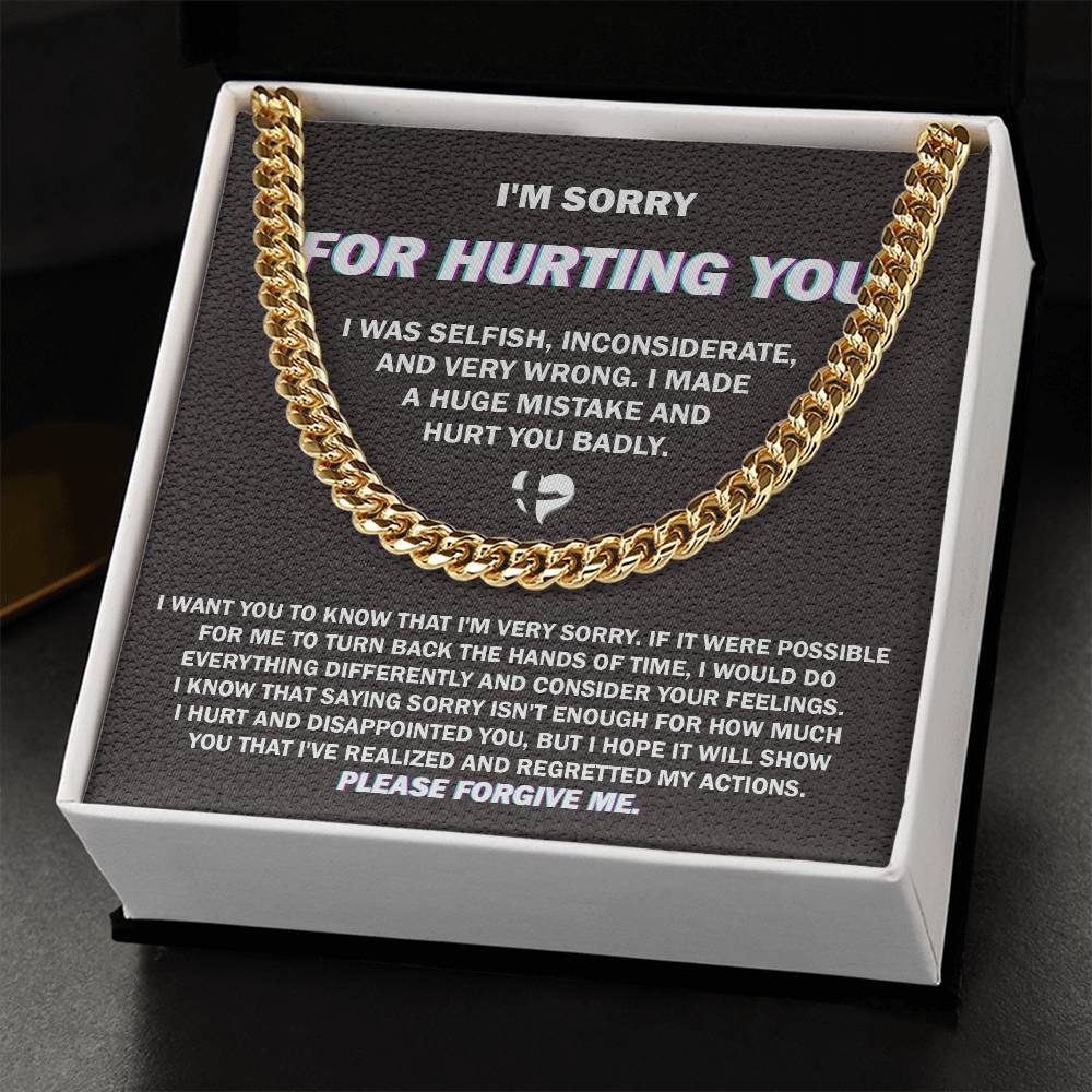 Sorry-Hurt You Badly-Cuban Chain Necklace