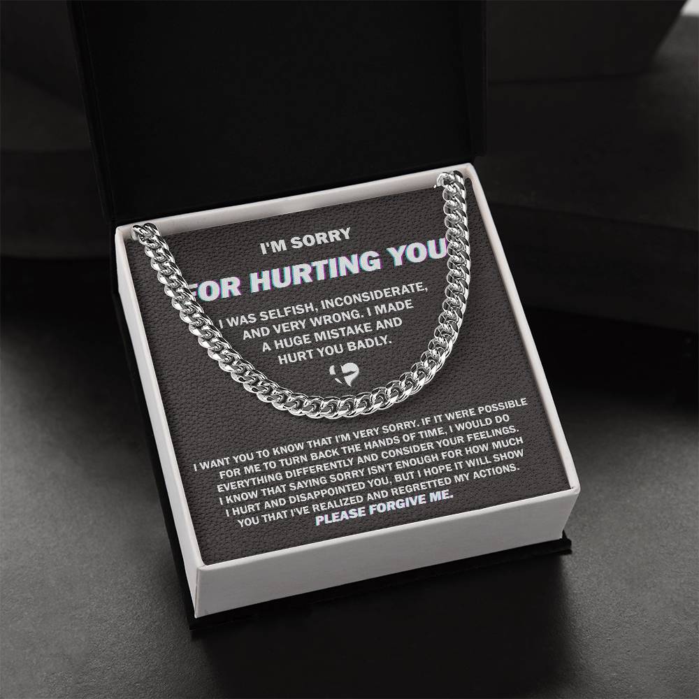 Sorry-Hurt You Badly-Cuban Chain Necklace