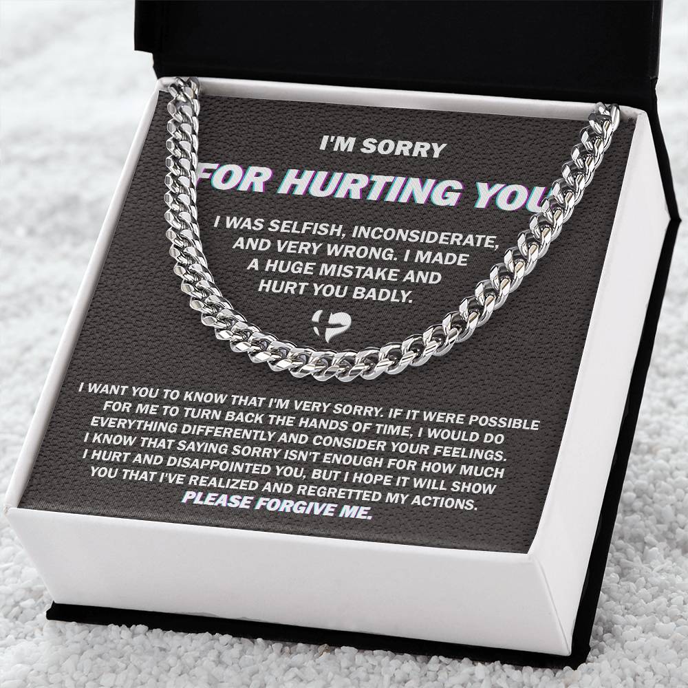 Sorry-Hurt You Badly-Cuban Chain Necklace