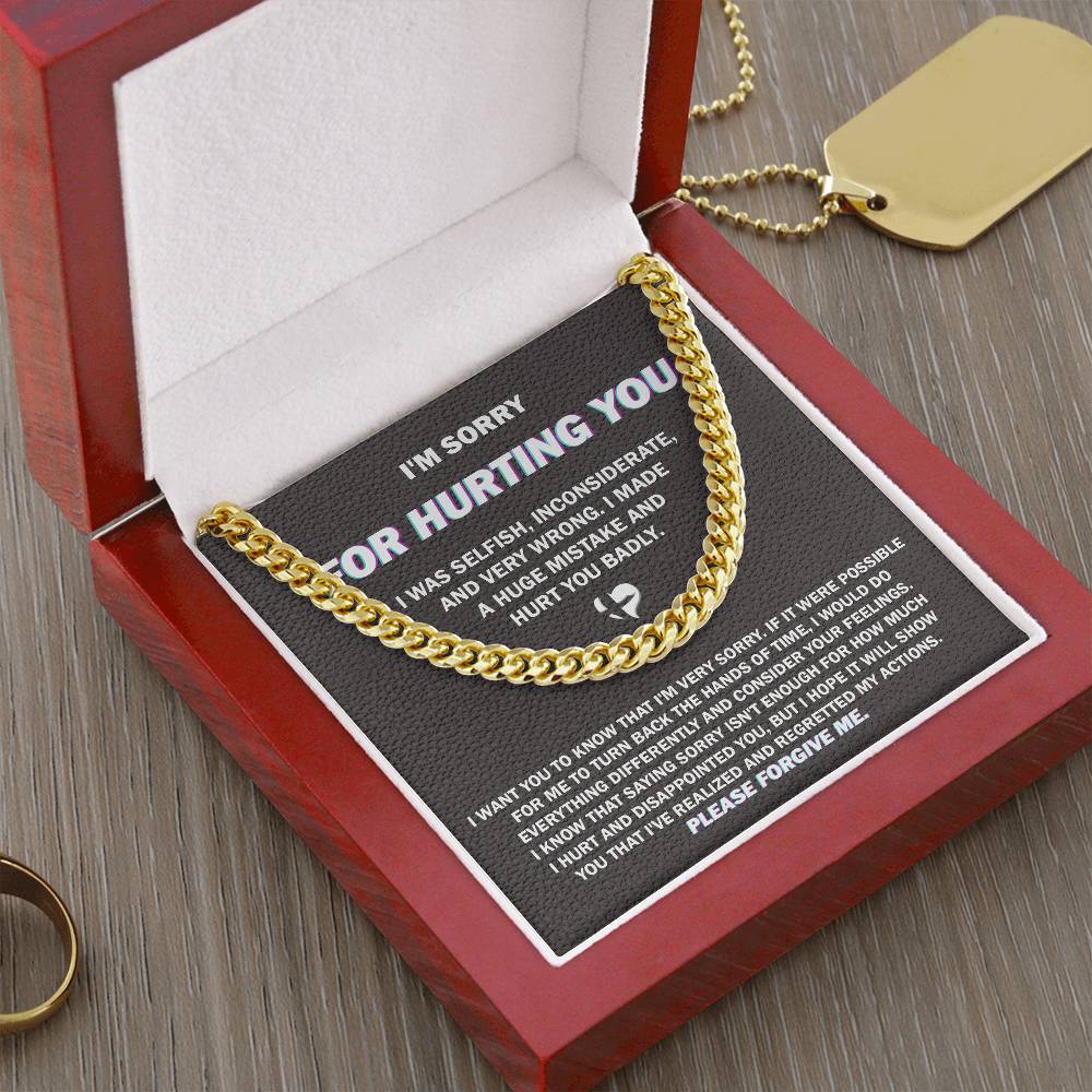 Sorry-Hurt You Badly-Cuban Chain Necklace