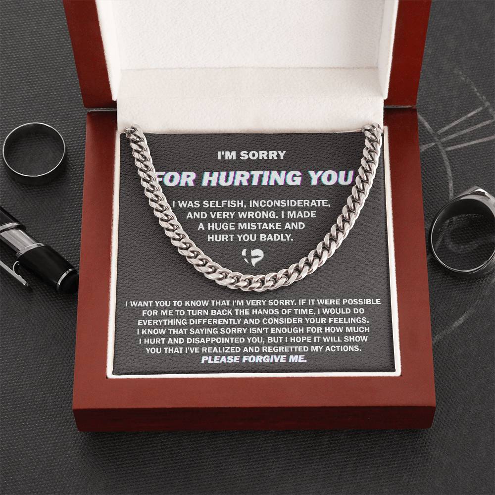 Sorry-Hurt You Badly-Cuban Chain Necklace