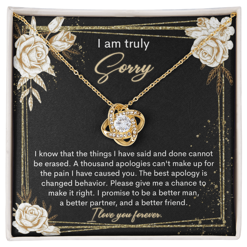 Love Knot Necklace Sorry-Cannot Be Erased