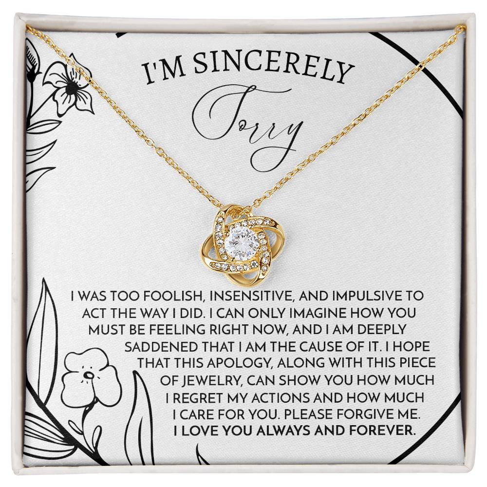 Sorry- I Care For You Necklace