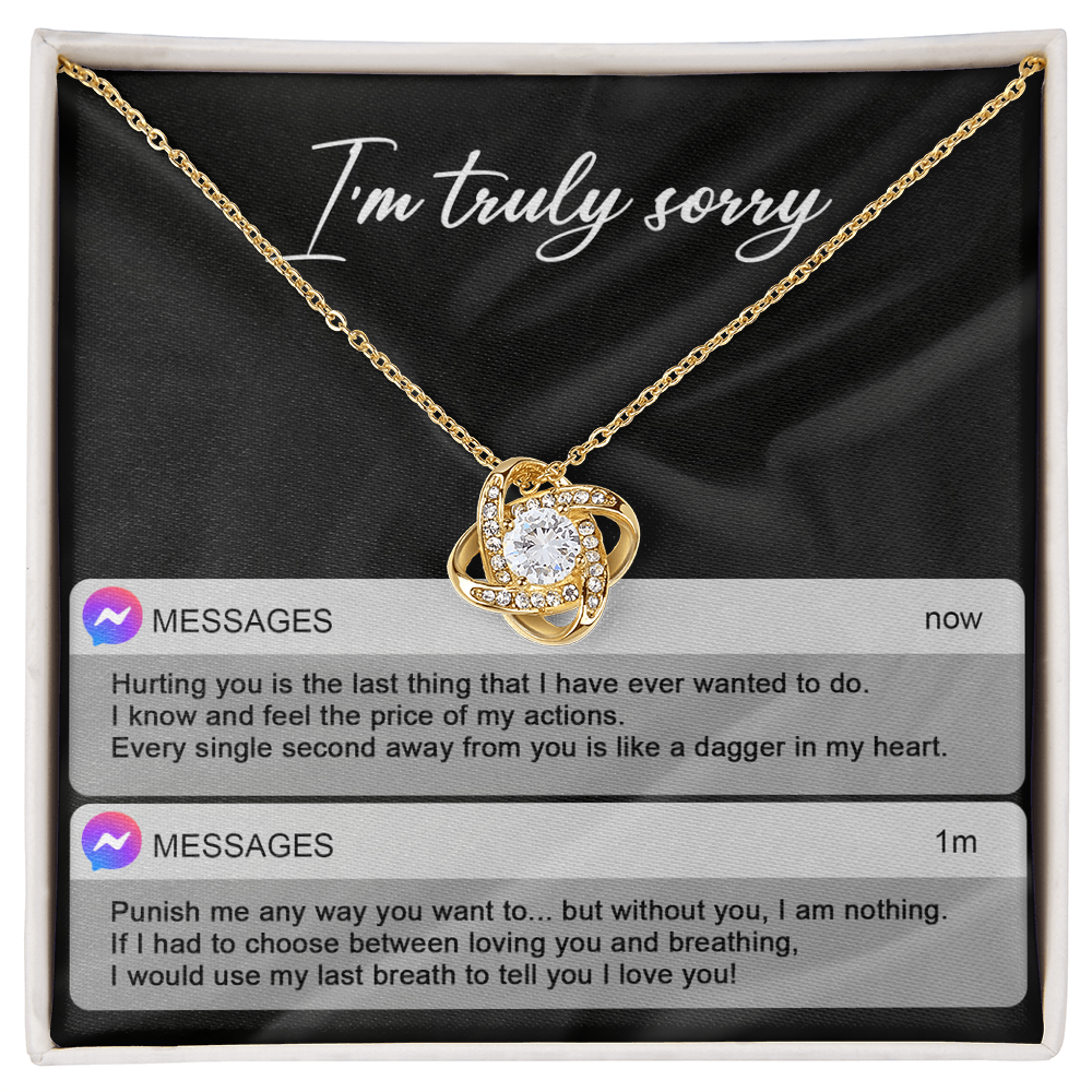 Love Knot Necklace Sorry Away From You